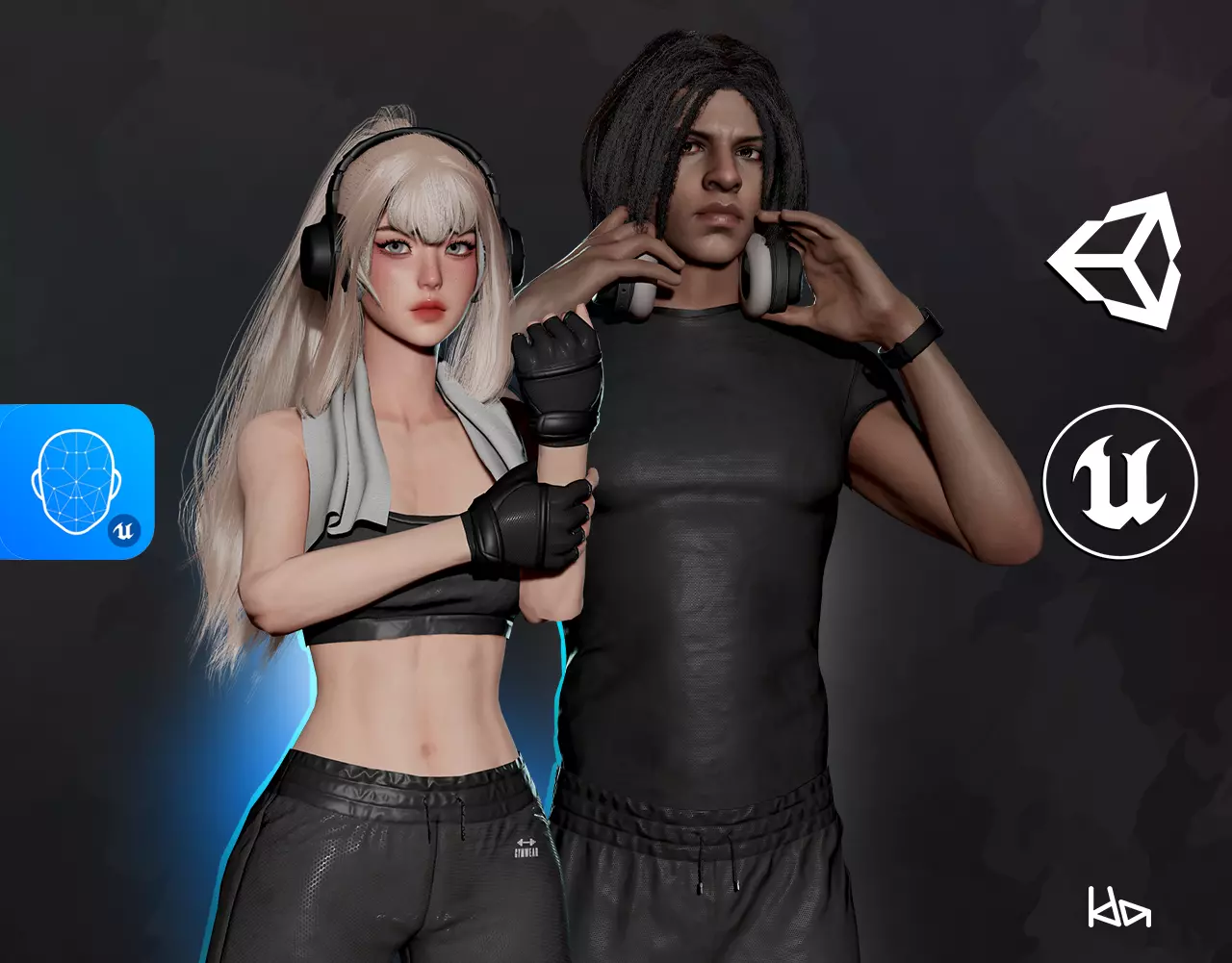 Gym Bundle Boys and Girls - Game Ready 3D Model Collection_0