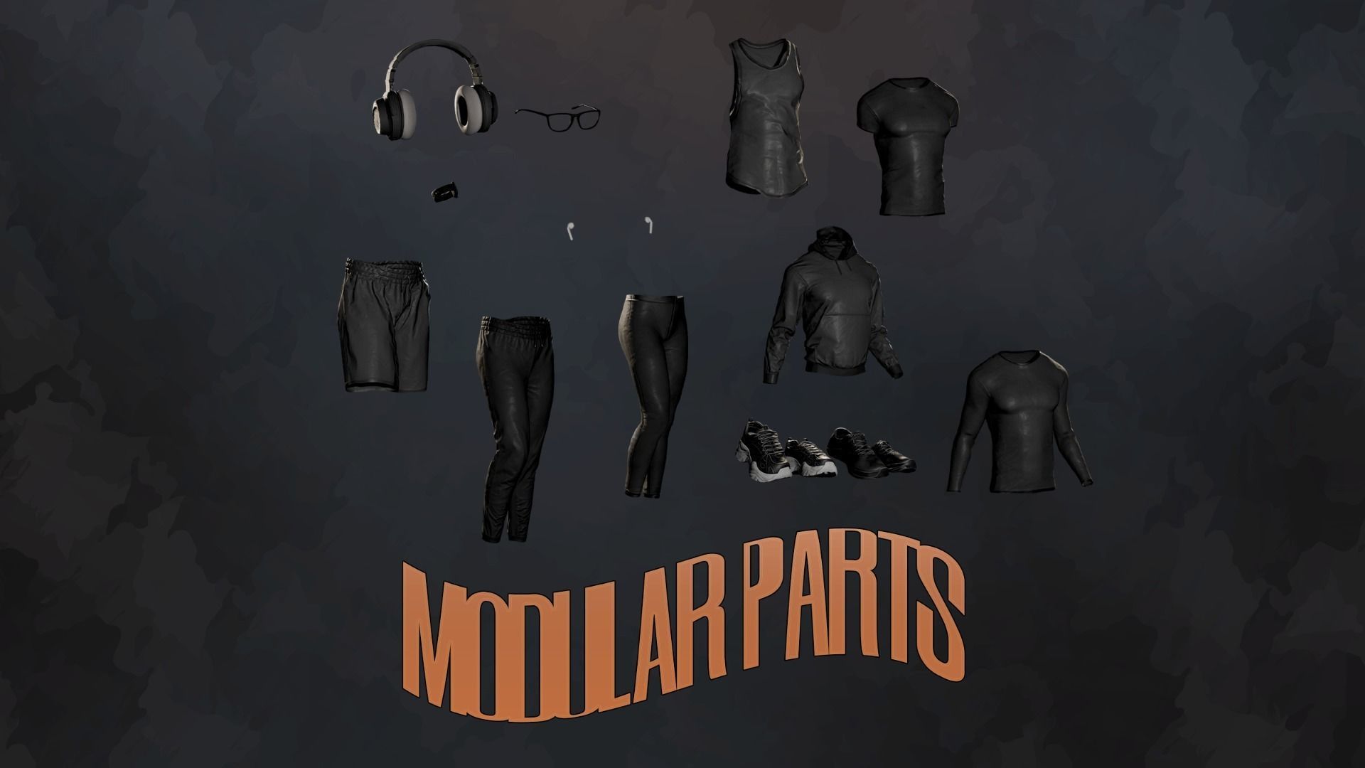 Gym Bundle Boys and Girls - Game Ready 3D Model Collection_20