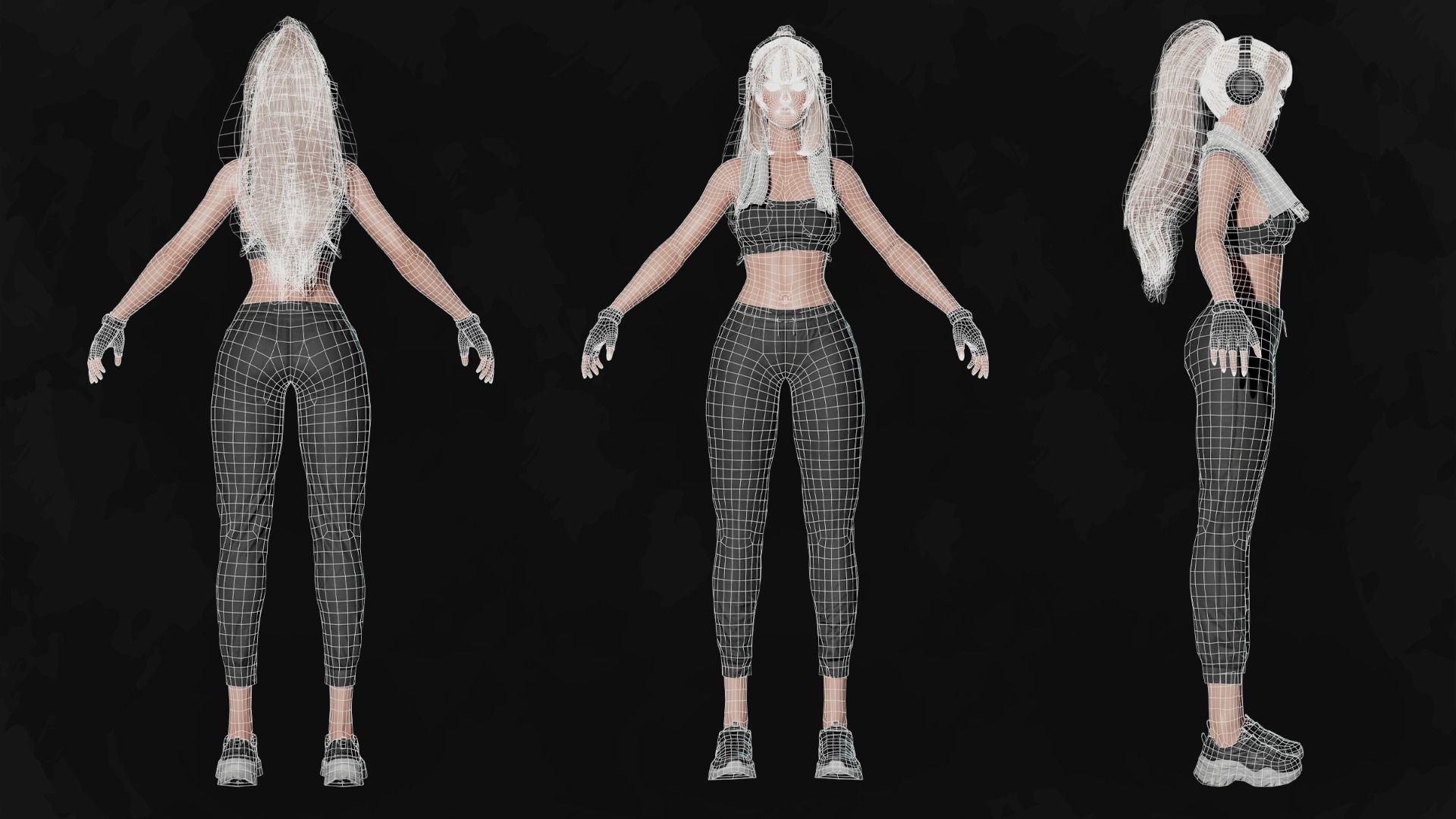 Gym Bundle Boys and Girls - Game Ready 3D Model Collection_32