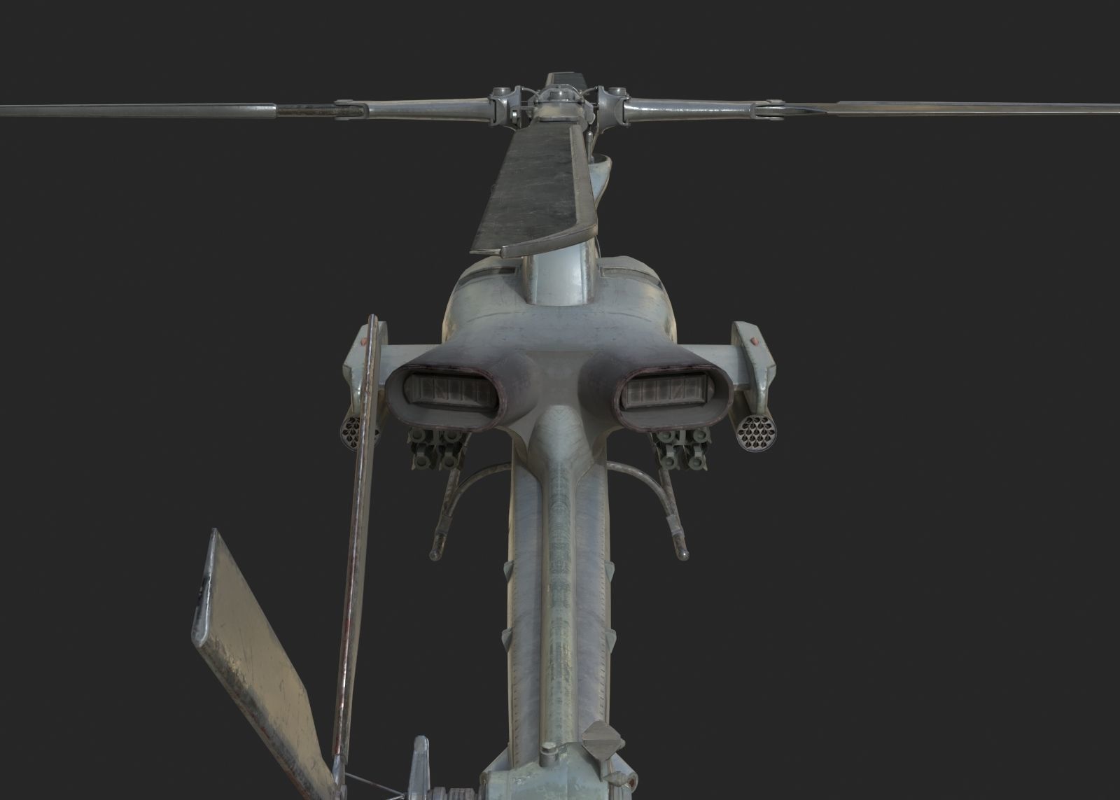 USMC AH1Z Viper Attack helicopter AH-1Z gunship Low-poly 3D model_10