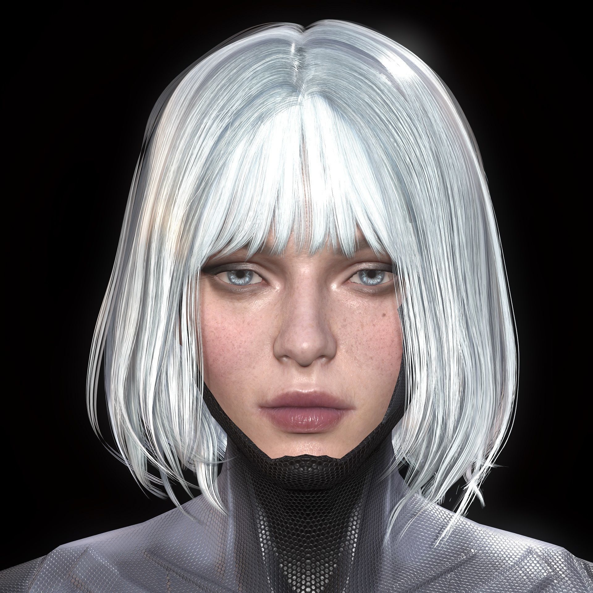 Cyborg Girl 3D model_9