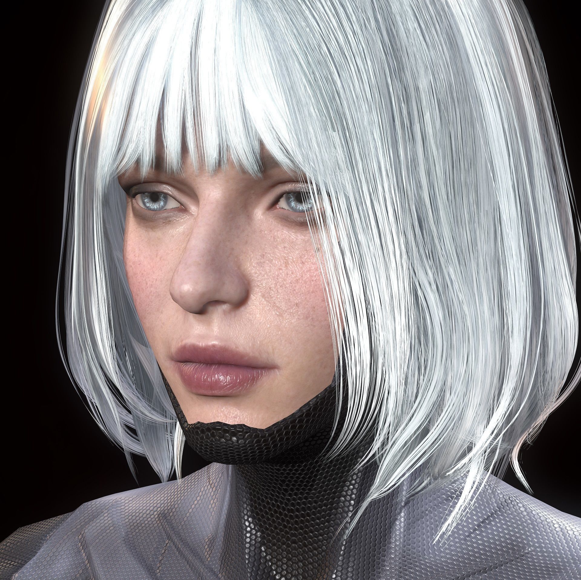 Cyborg Girl 3D model_8