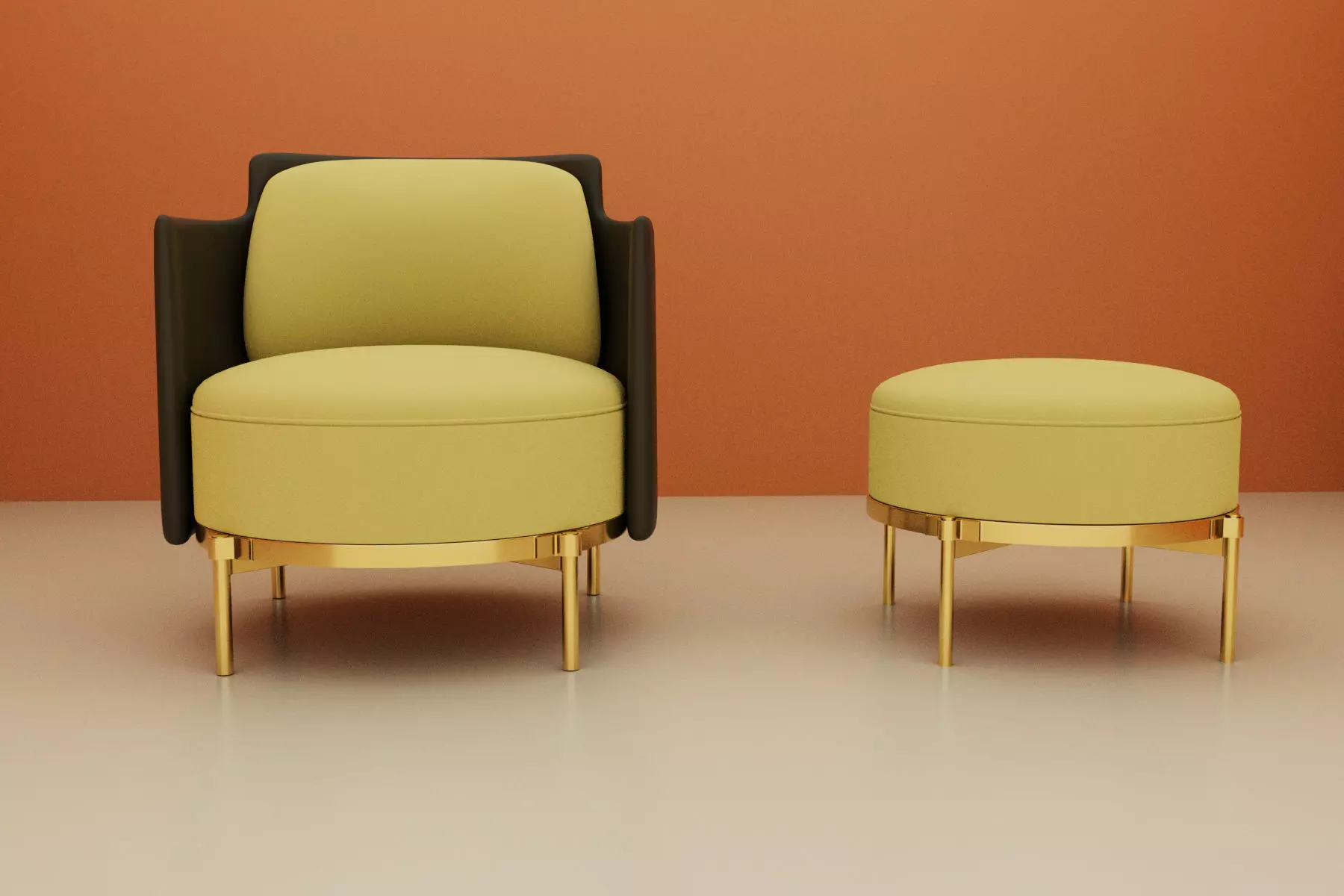 Round Soft Chair 3D print model