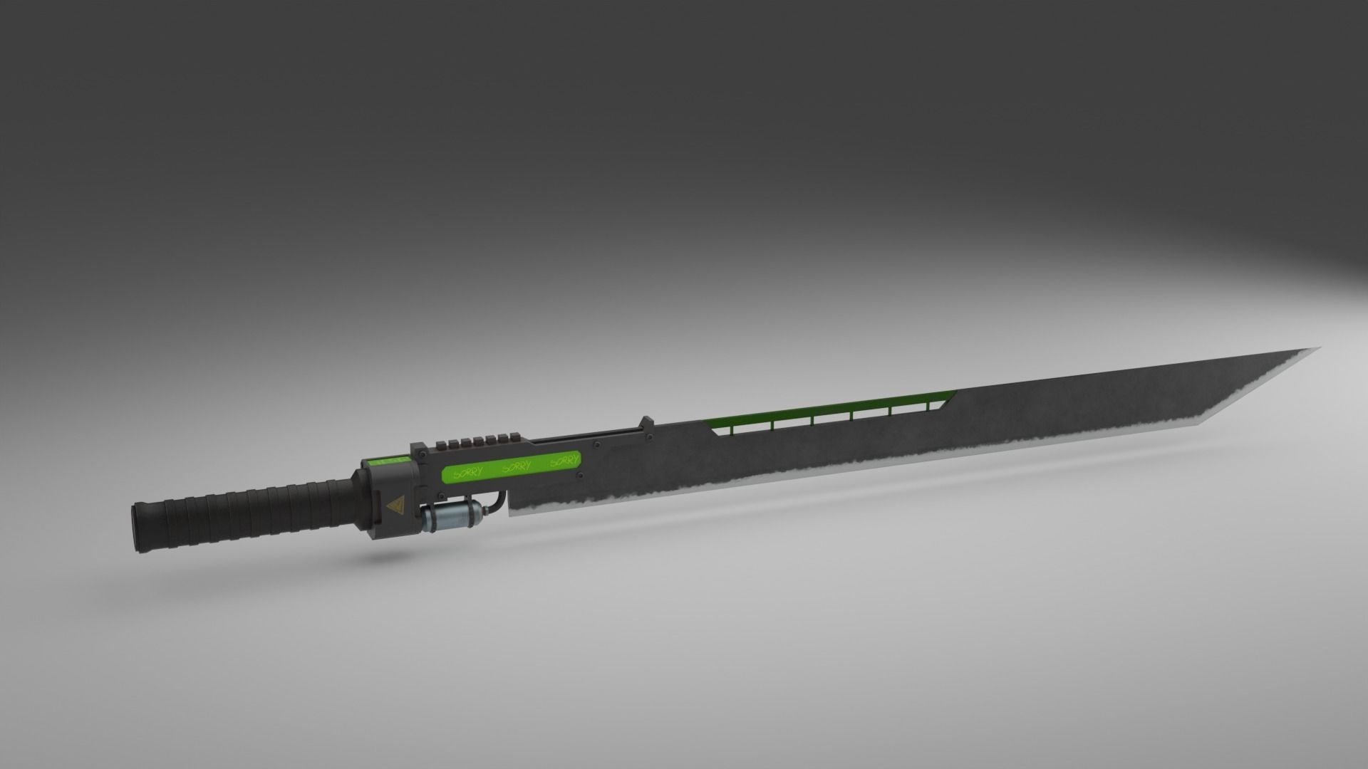 SciFi Sword V2 GameAsset Low-poly 3D model_8