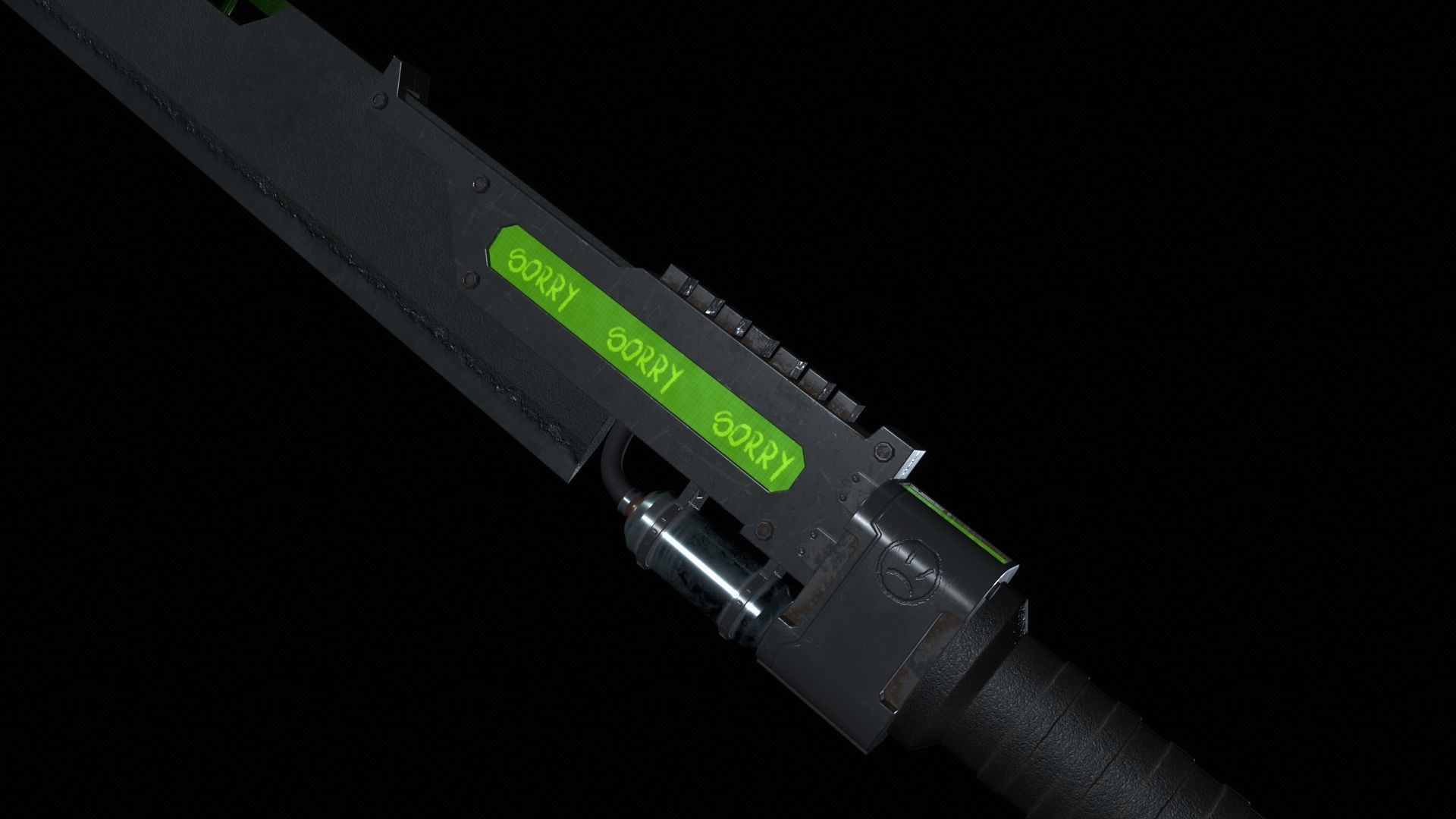 SciFi Sword V2 GameAsset Low-poly 3D model_4