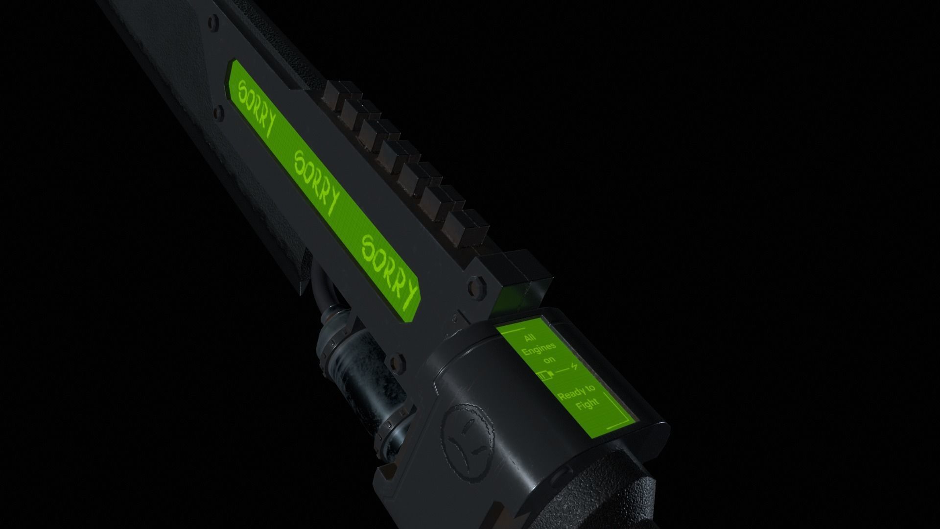 SciFi Sword V2 GameAsset Low-poly 3D model_5