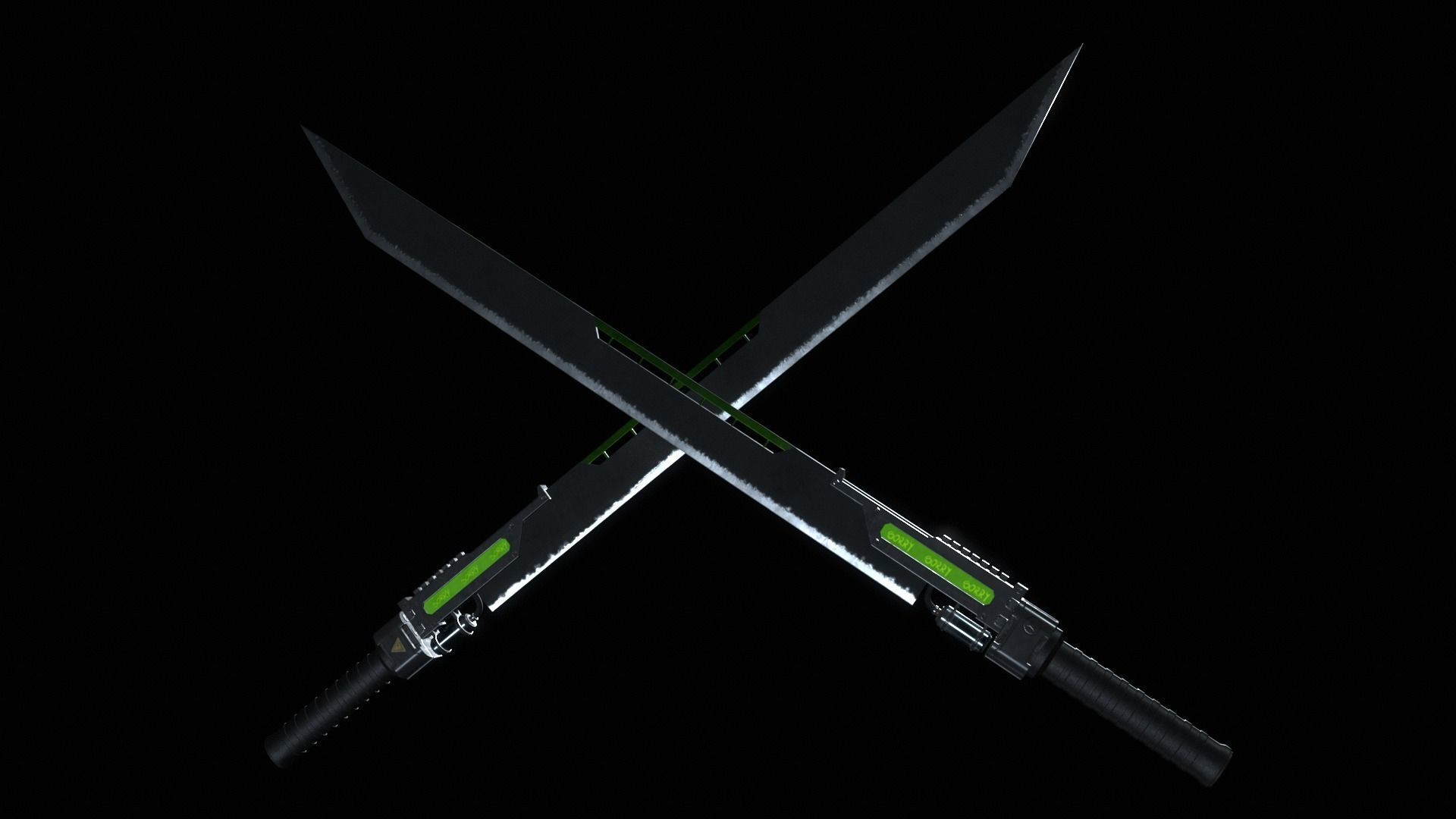 SciFi Sword V2 GameAsset Low-poly 3D model_7