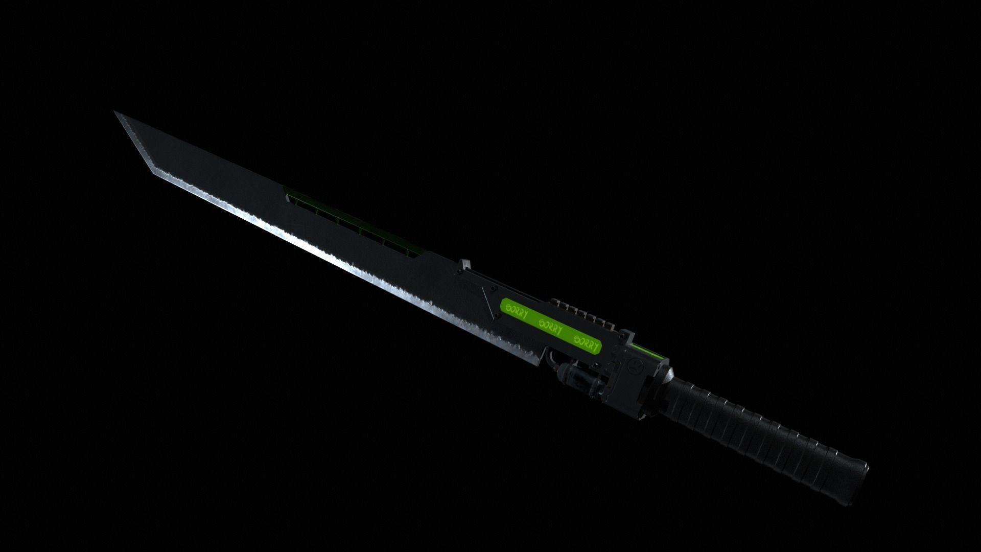 SciFi Sword V2 GameAsset Low-poly 3D model_2