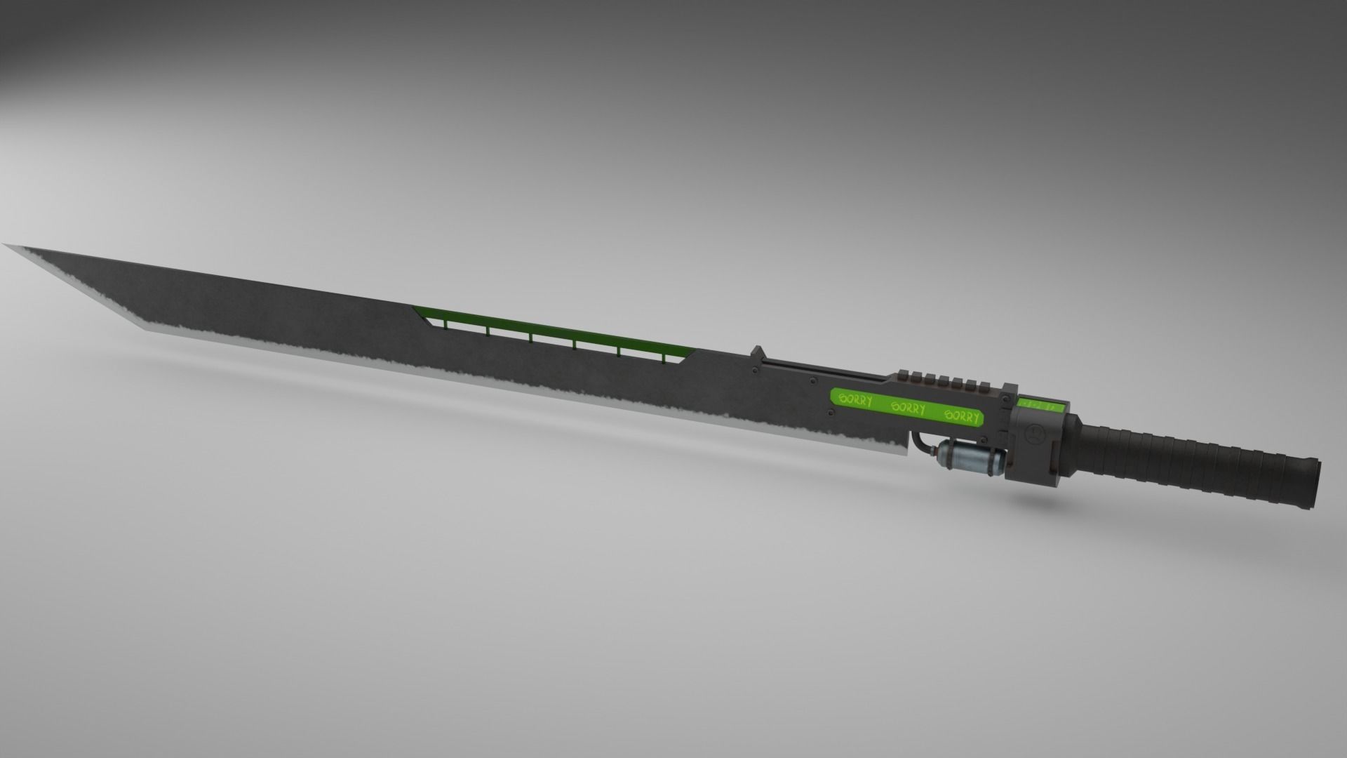 SciFi Sword V2 GameAsset Low-poly 3D model_10