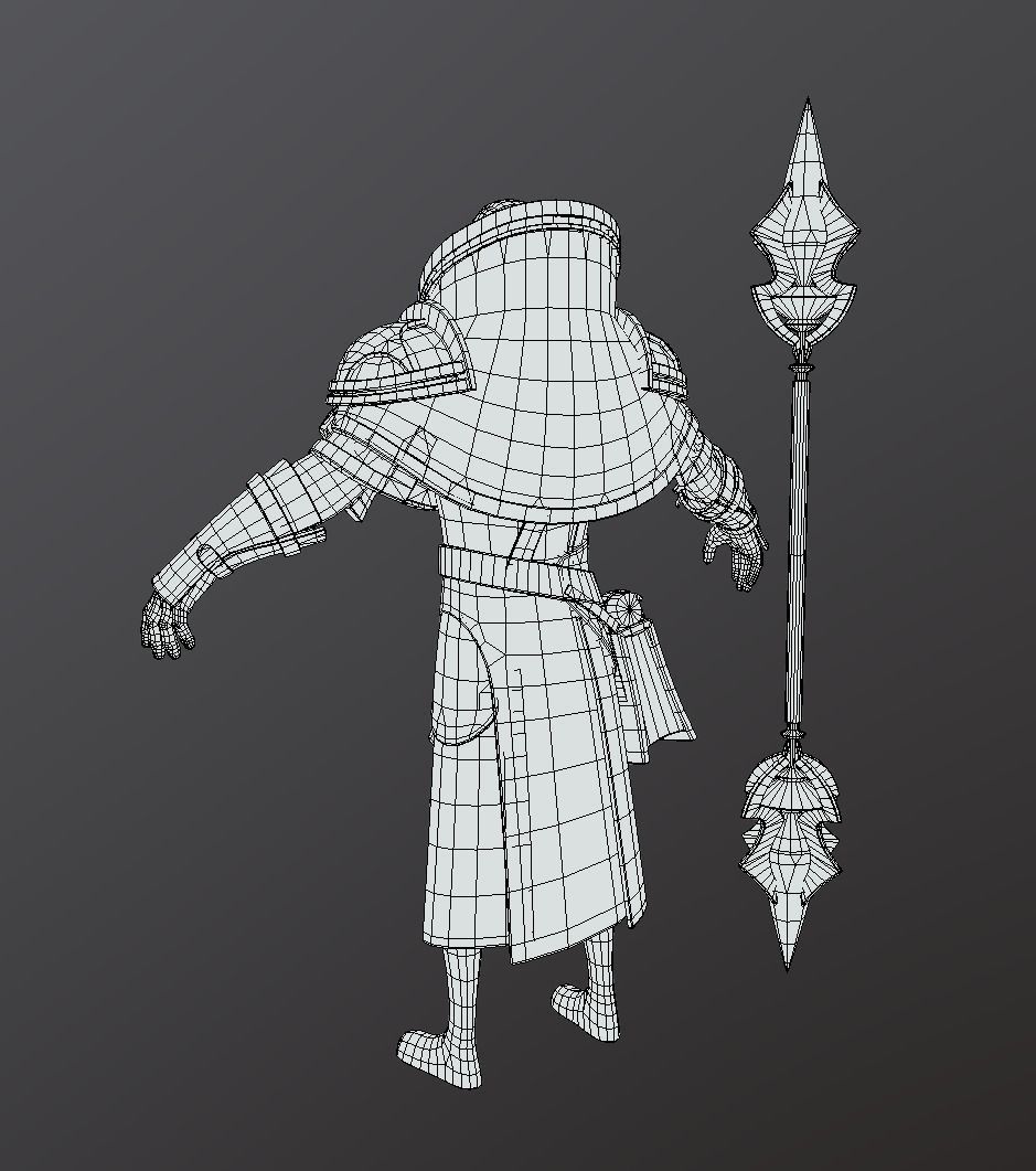 Old Wizard Low-poly 3D model_13