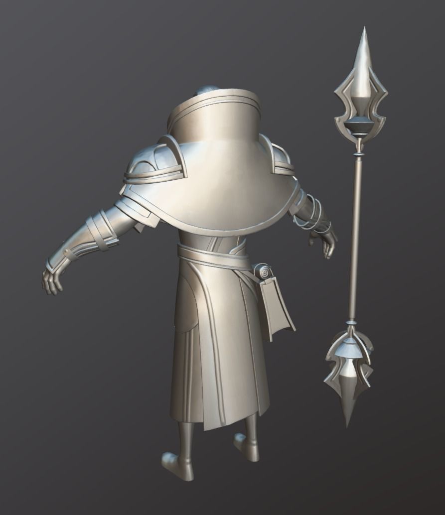 Old Wizard Low-poly 3D model_17