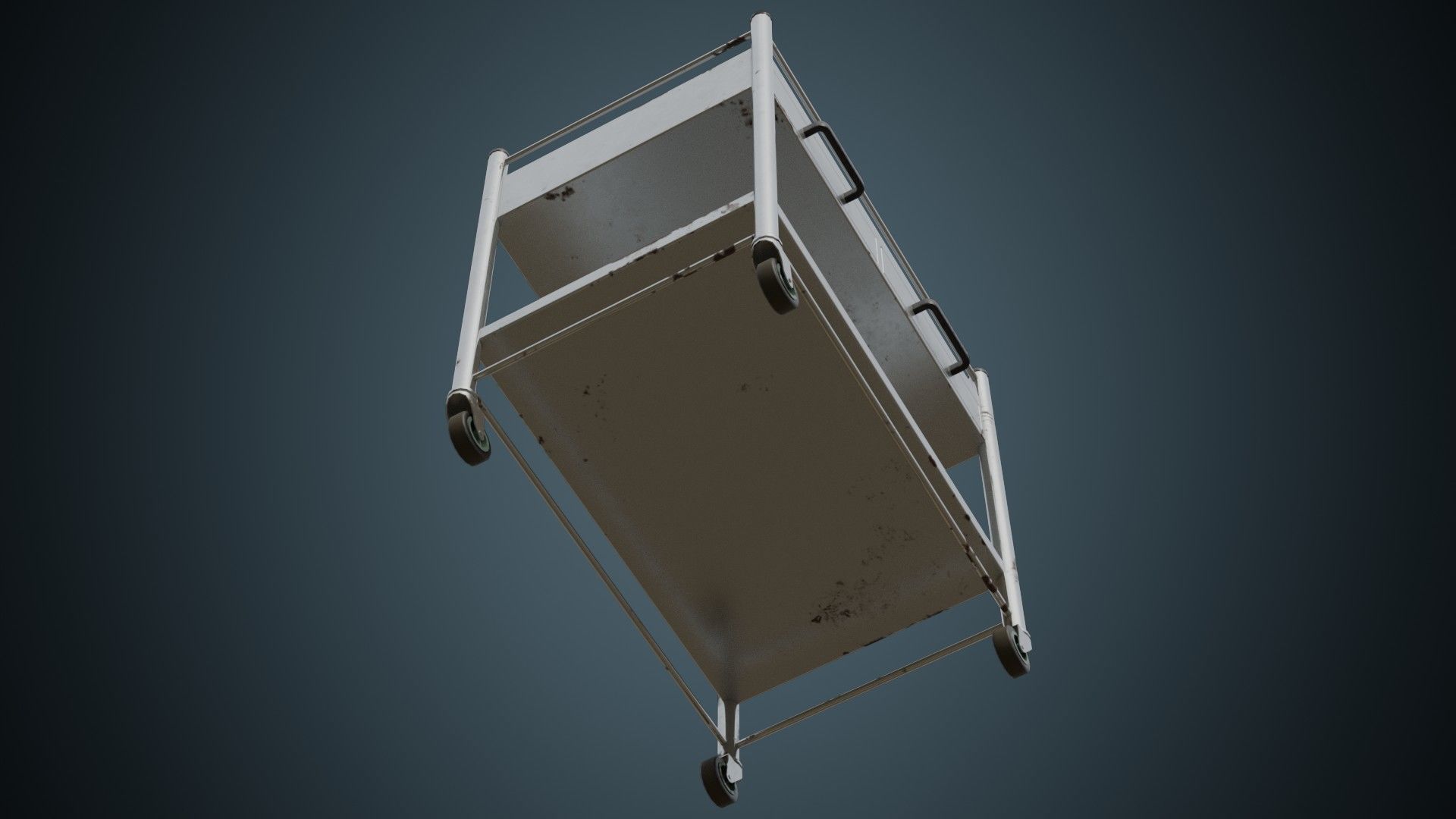 Medical Supply Cart 4B Low-poly 3D model_7
