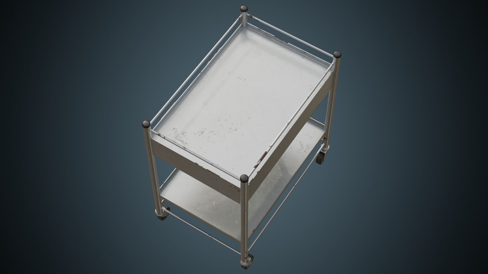 Medical Supply Cart 4B Low-poly 3D model_5