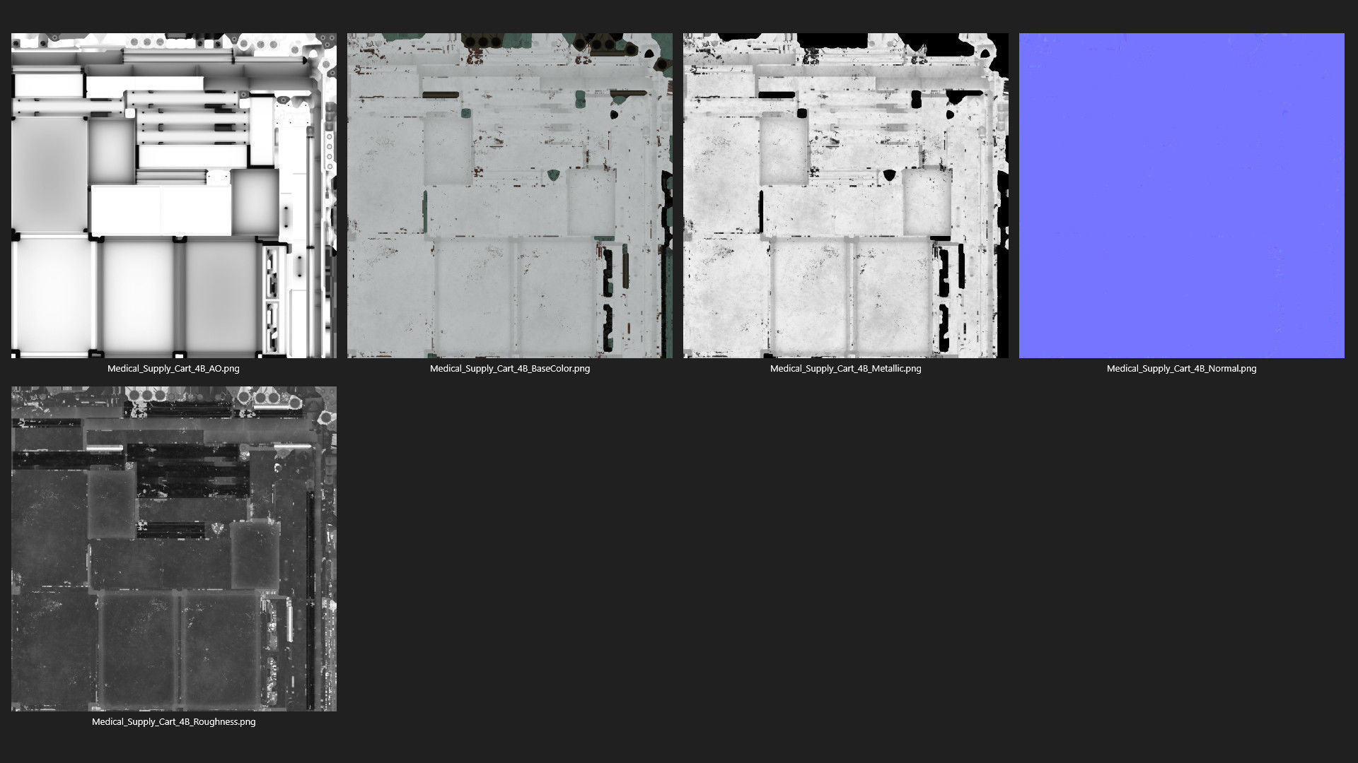 Medical Supply Cart 4B Low-poly 3D model_11