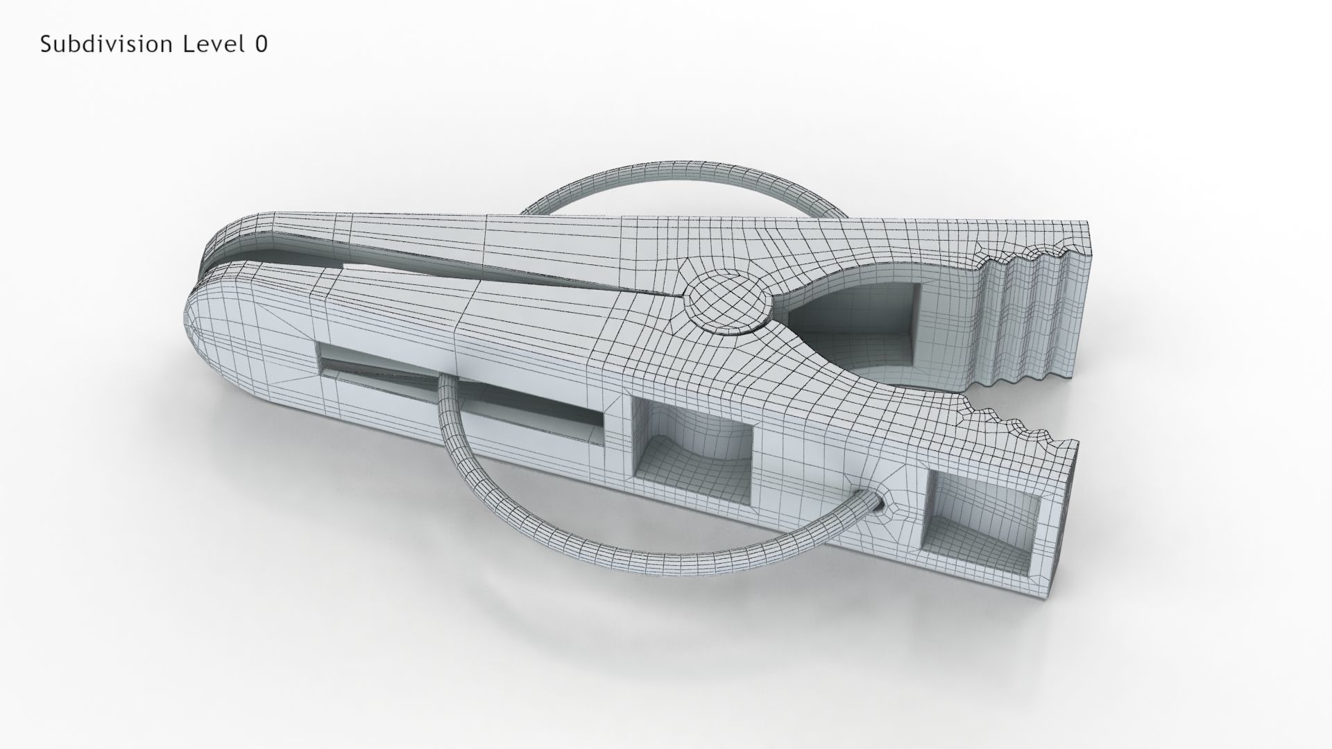 Clothe Peg Low-poly 3D model_13