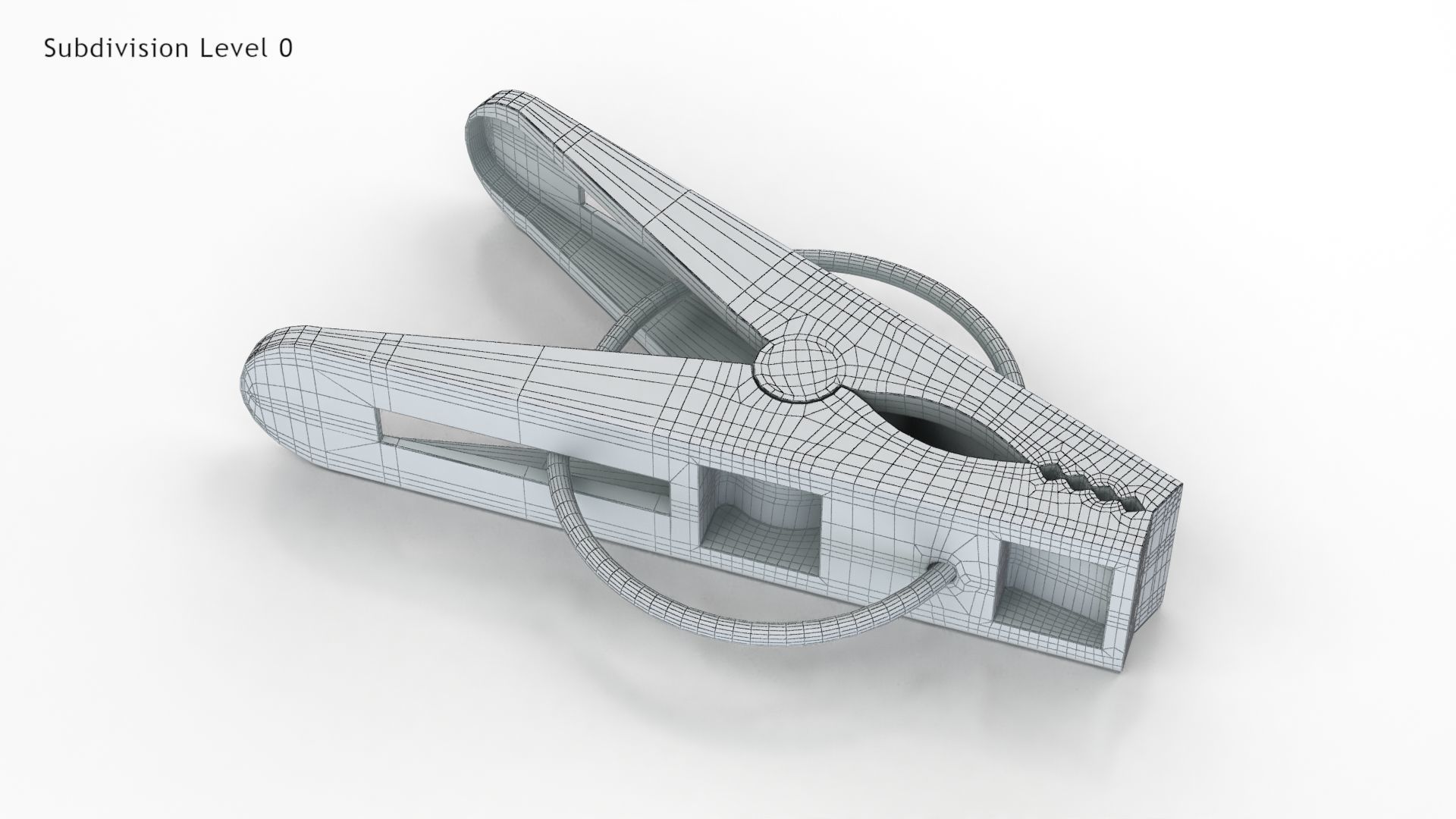 Clothe Peg Low-poly 3D model_9