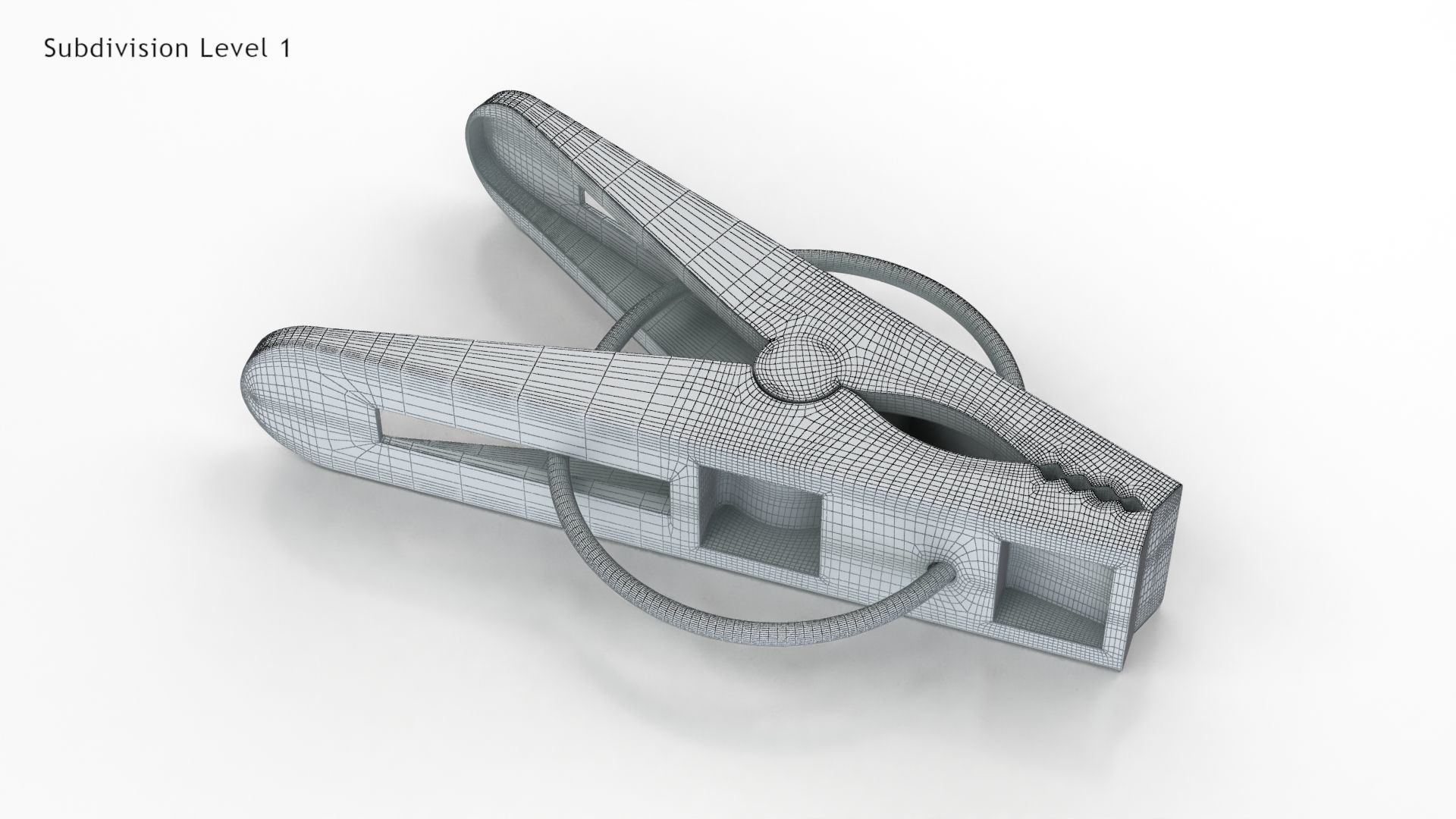 Clothe Peg Low-poly 3D model_12