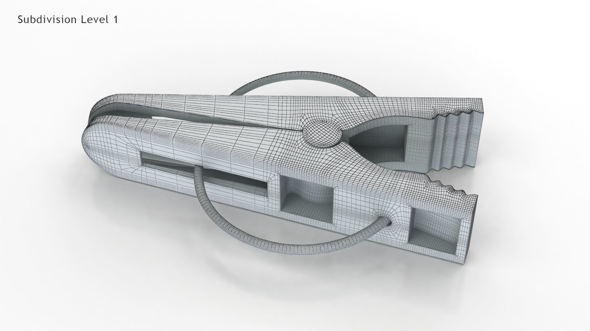 Clothe Peg Low-poly 3D model_14