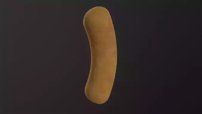 Cheese Puff Snack 3D Model Low-poly 3D model