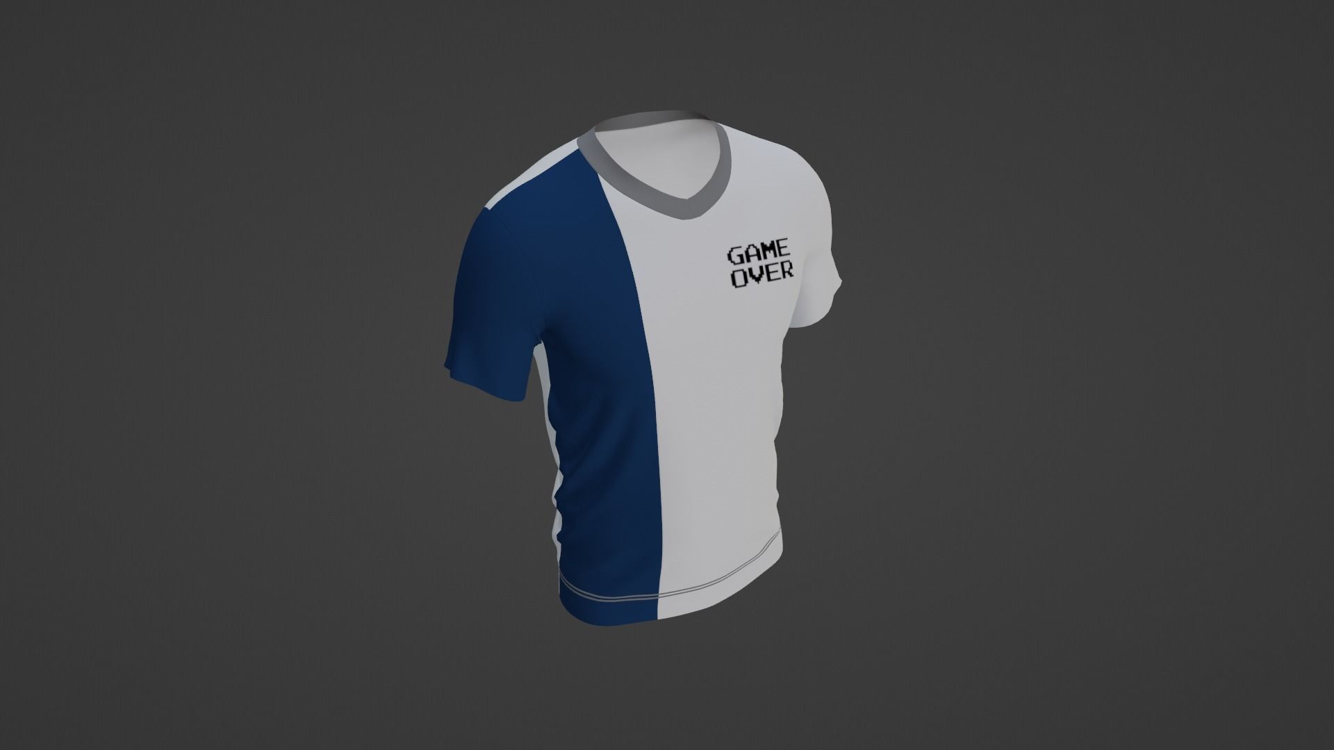 T-Shirt Man Low-poly 3D model_1