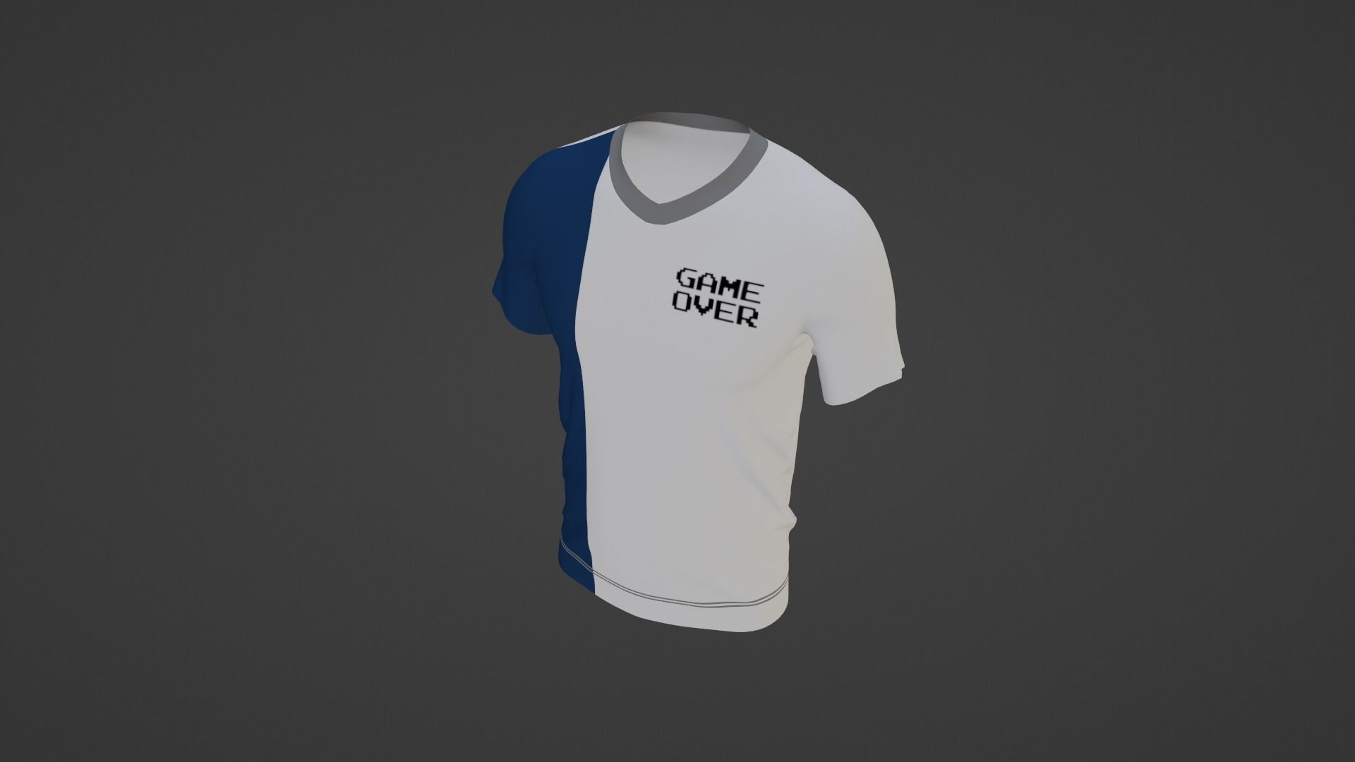 T-Shirt Man Low-poly 3D model_2