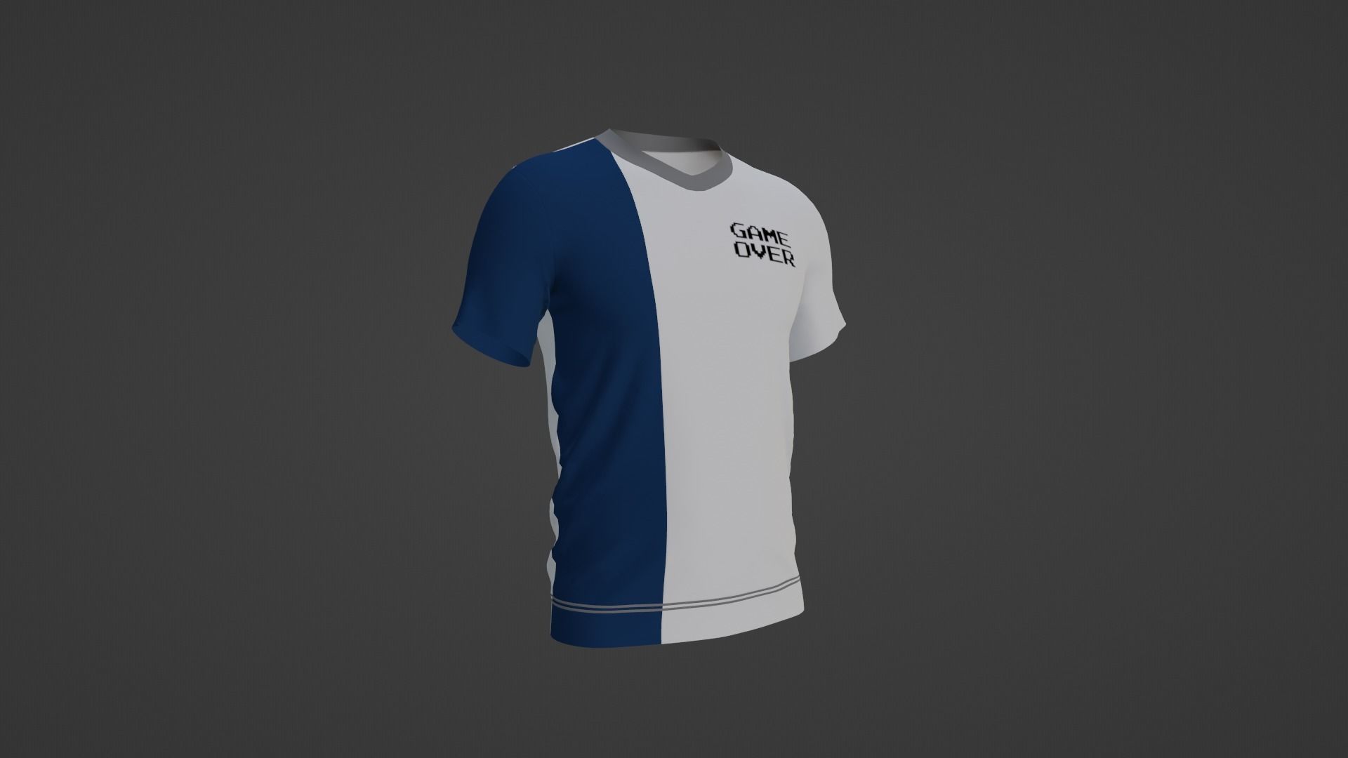T-Shirt Man Low-poly 3D model_4