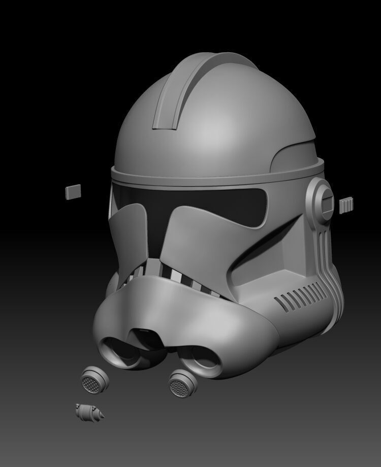 CLONETROOPER HELMET 1-1 SCALE 501st Phase 2 3D print model_28