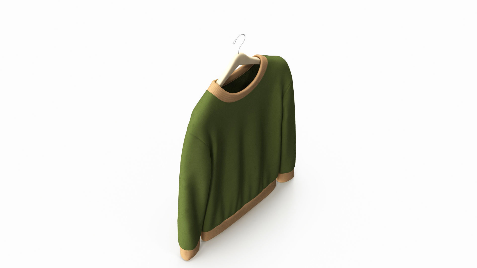 Men Sweatshirt in Hanger Low-poly 3D model_8