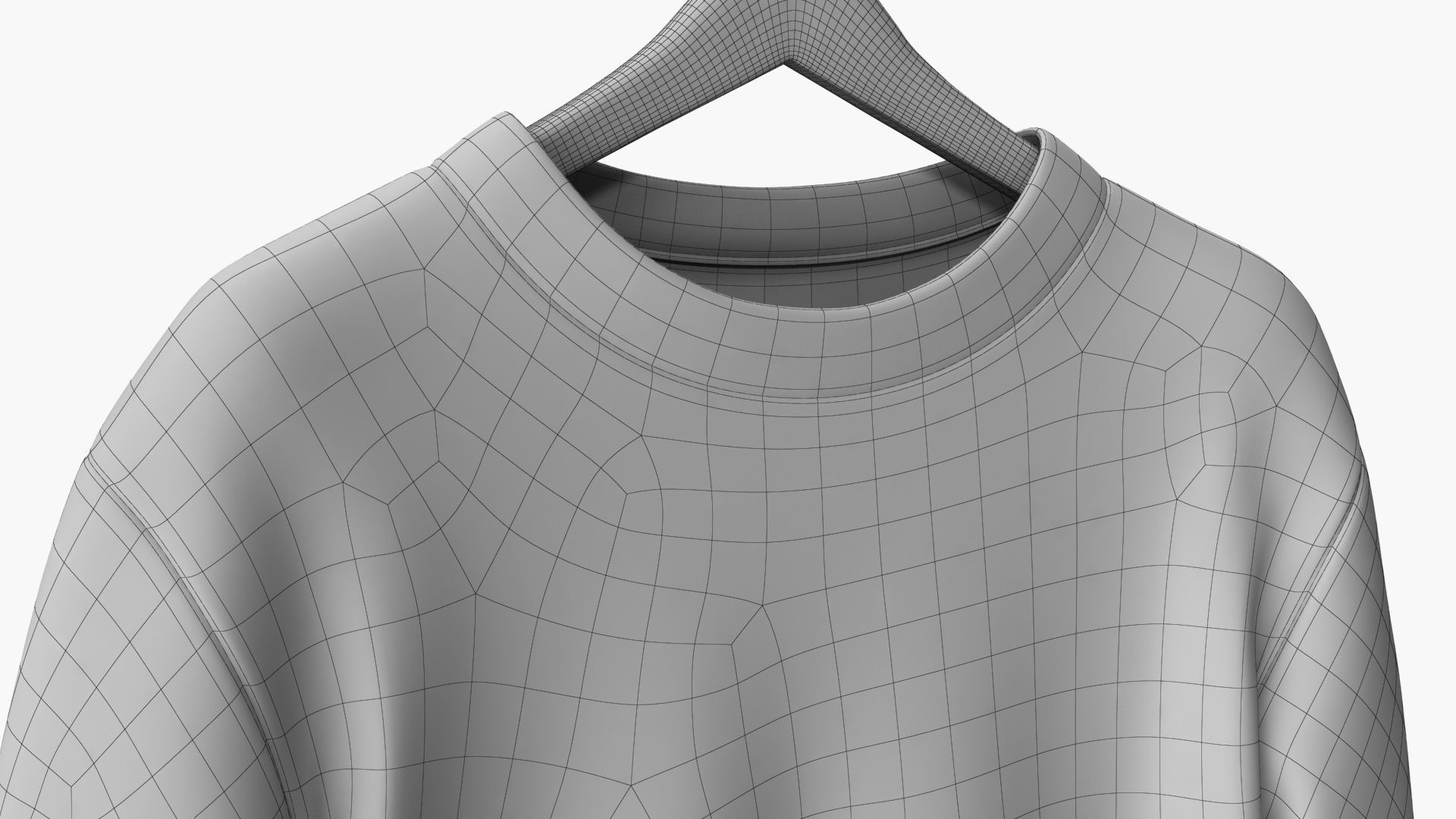 Men Sweatshirt in Hanger Low-poly 3D model_1