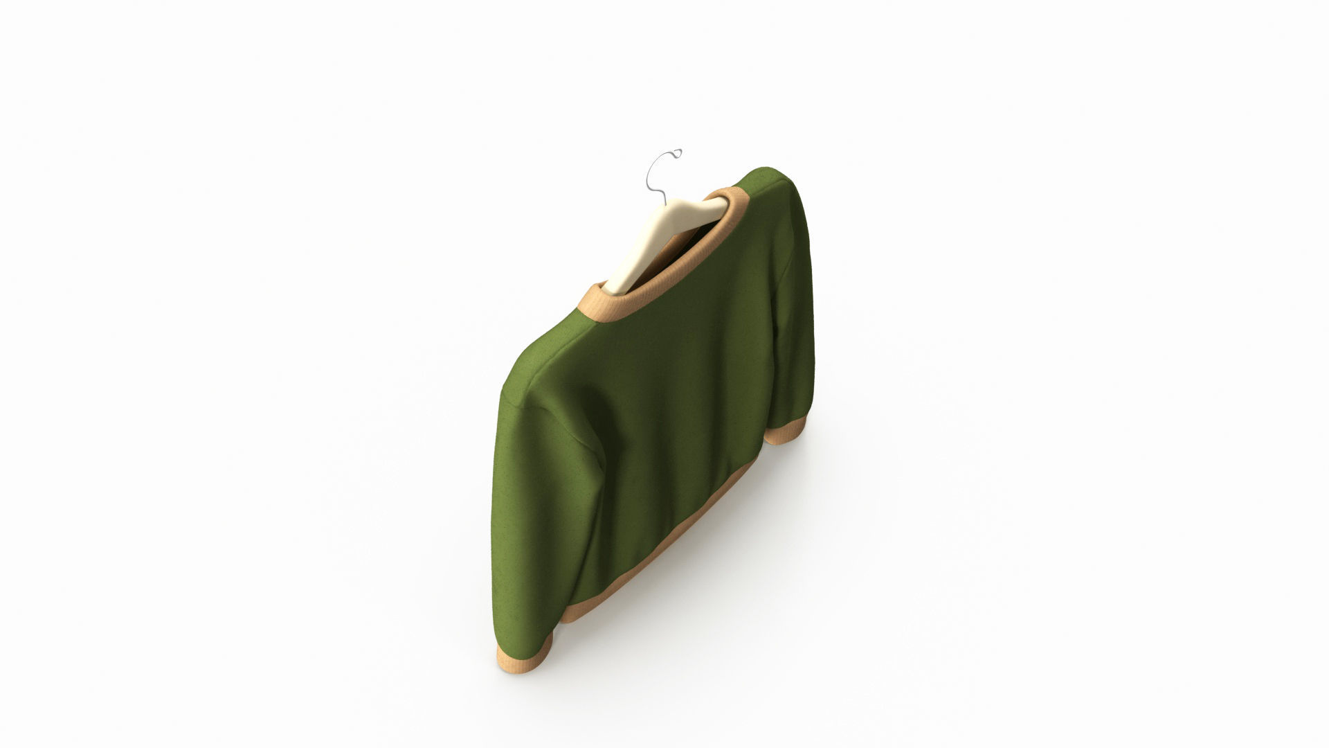 Men Sweatshirt in Hanger Low-poly 3D model_7