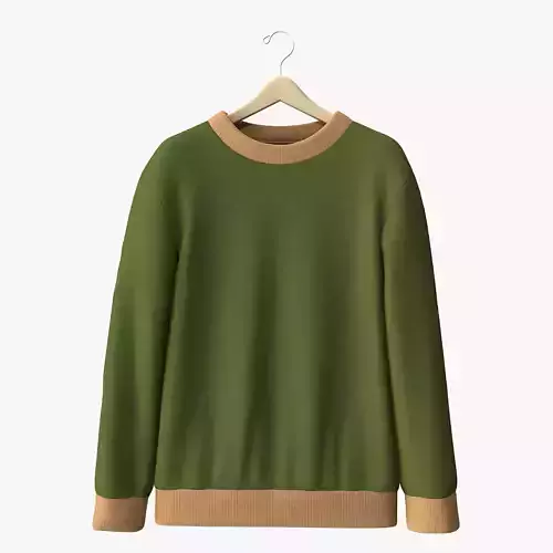 Men Sweatshirt in Hanger Low-poly 3D model