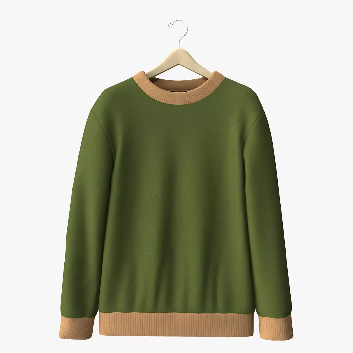 Men Sweatshirt in Hanger Low-poly 3D model_0