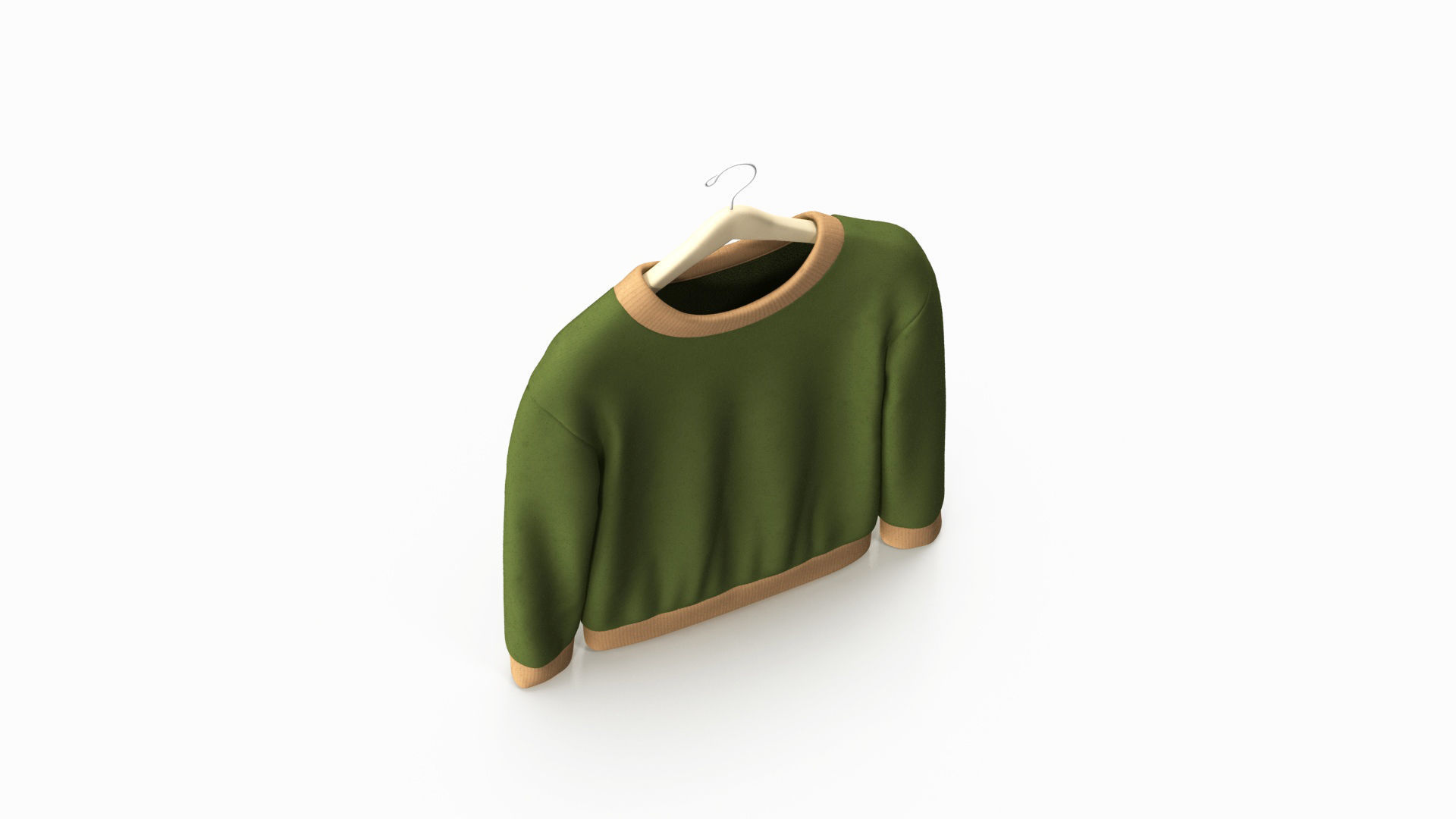 Men Sweatshirt in Hanger Low-poly 3D model_6