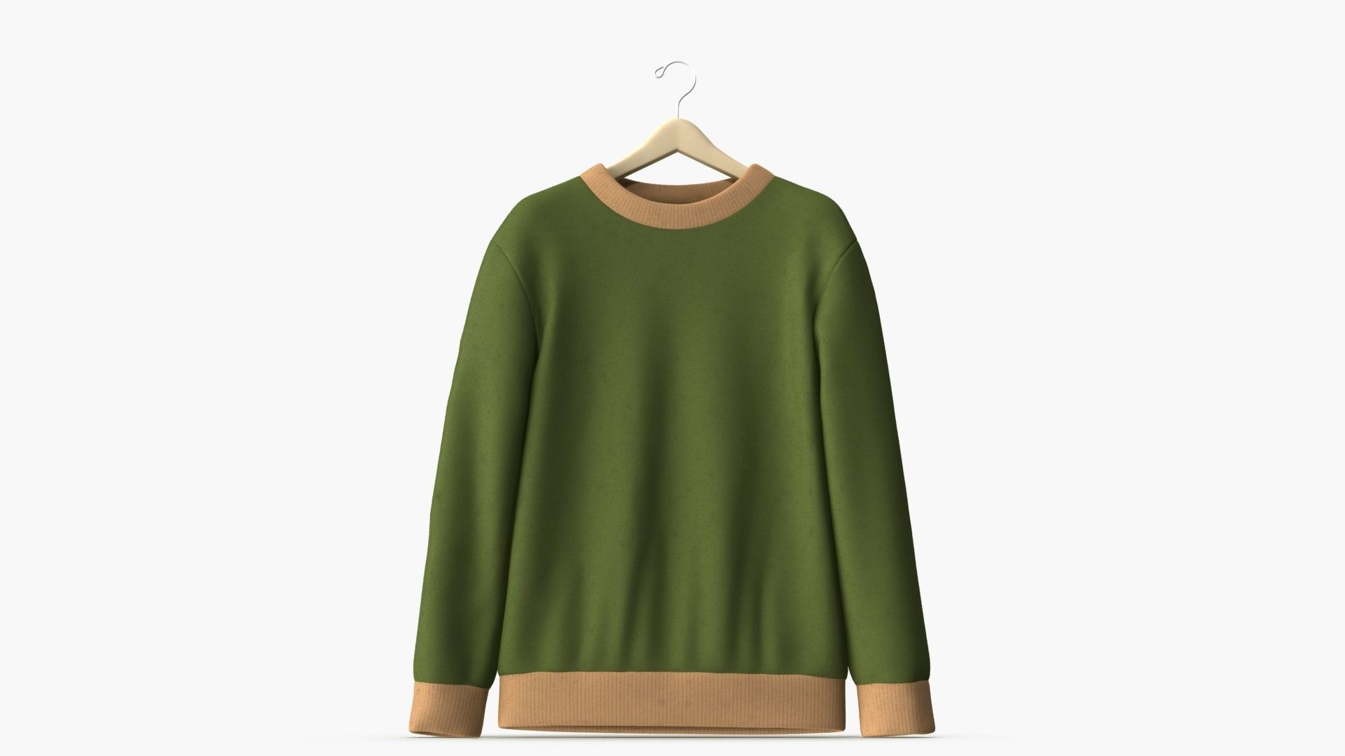 Men Sweatshirt in Hanger Low-poly 3D model_12