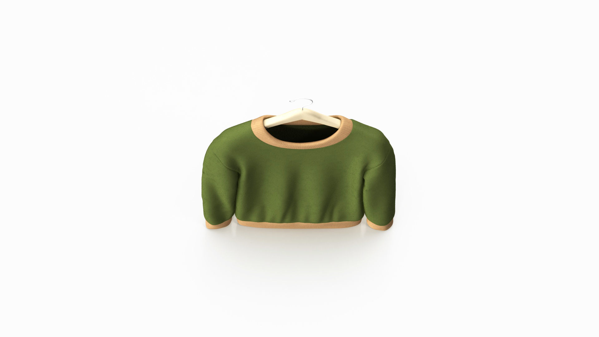 Men Sweatshirt in Hanger Low-poly 3D model_5