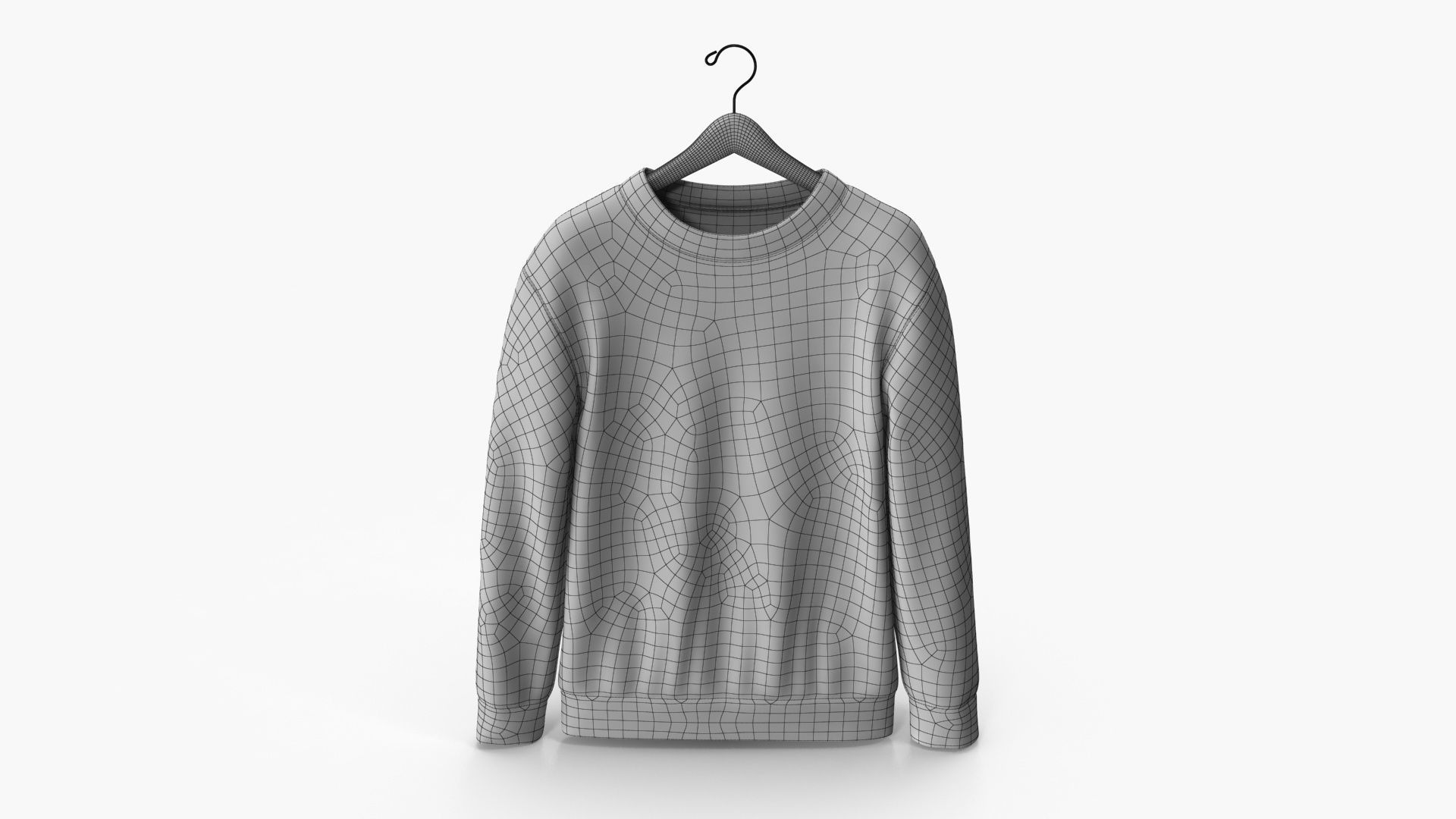 Men Sweatshirt in Hanger Low-poly 3D model_3