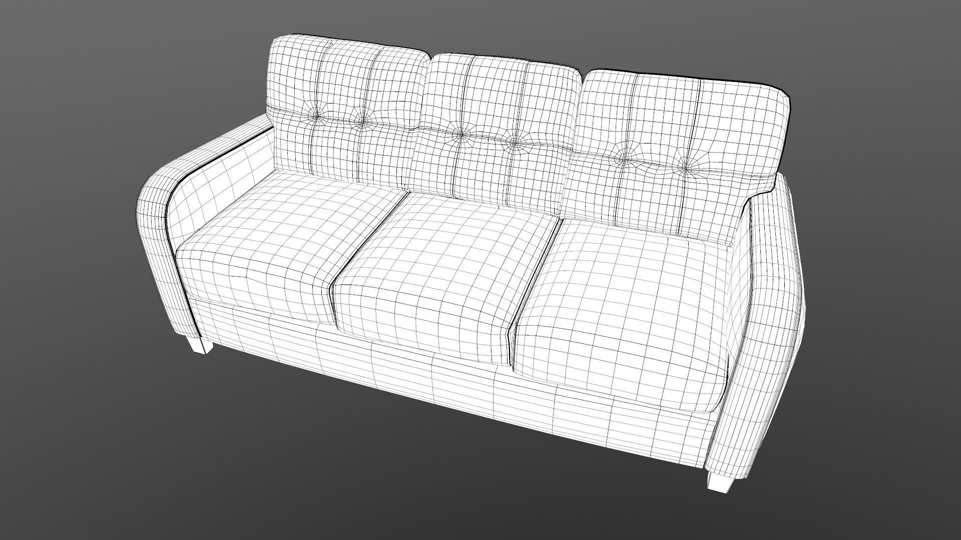 Sofa Set 3D model_10
