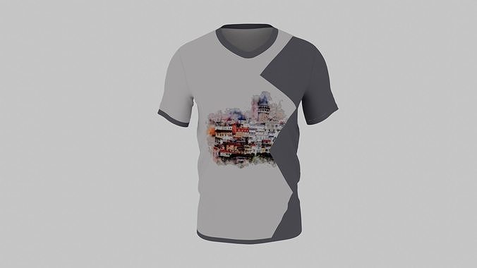 Male T-Shirt Low-poly 3D model