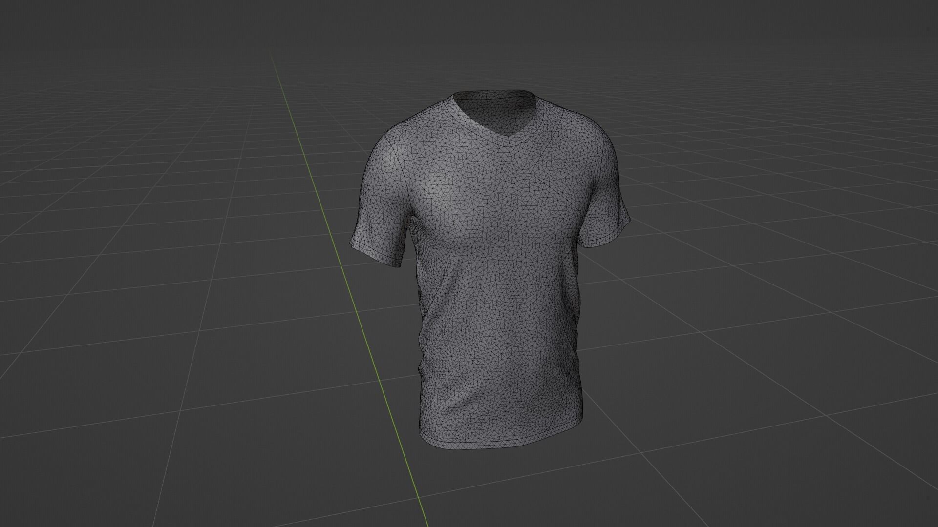 Male T-Shirt Low-poly 3D model_6