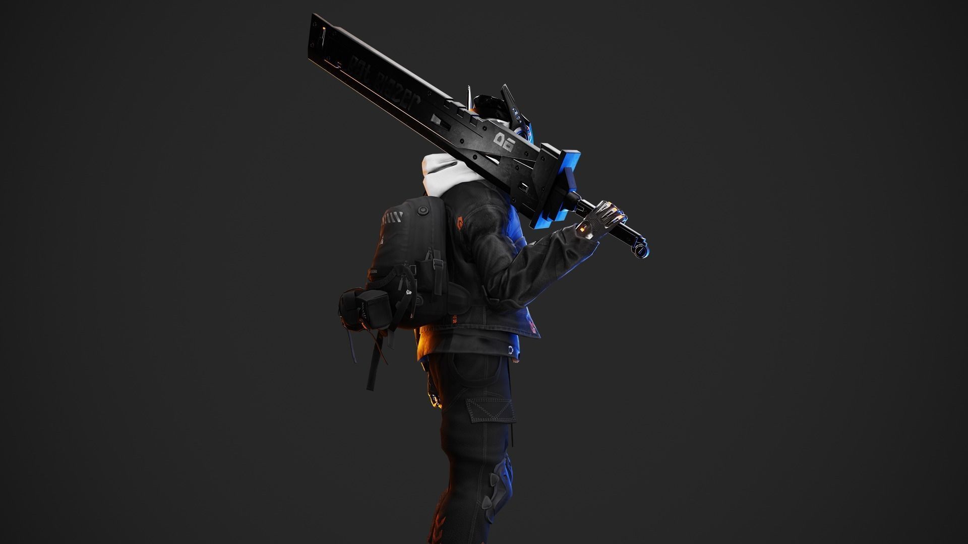 Cyberpunk Borz Robot Low-poly 3D model_7