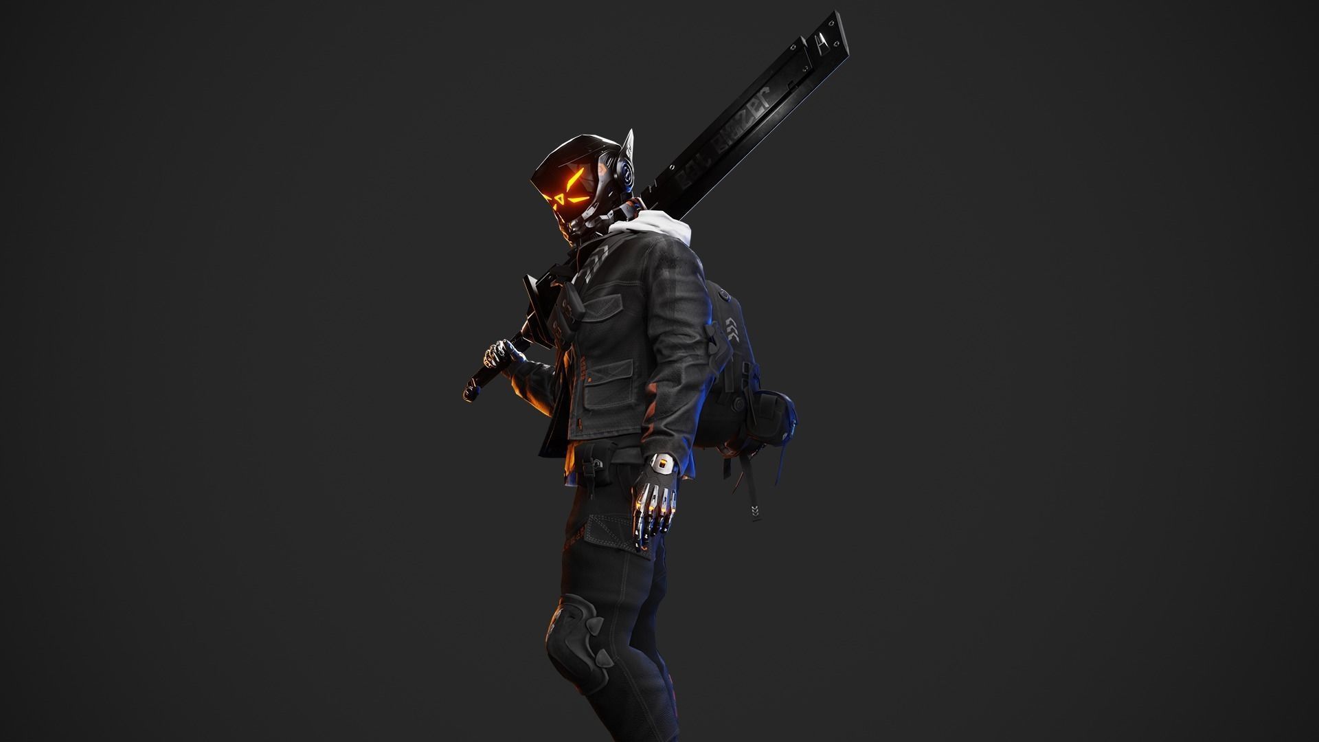 Cyberpunk Borz Robot Low-poly 3D model_4