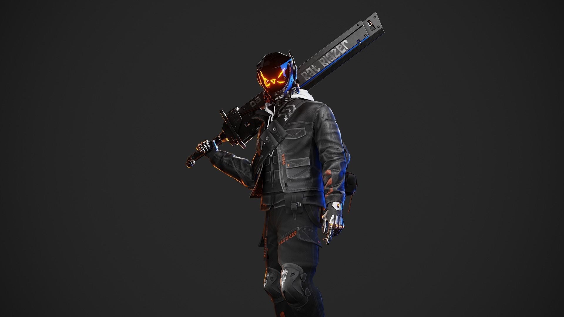 Cyberpunk Borz Robot Low-poly 3D model_2