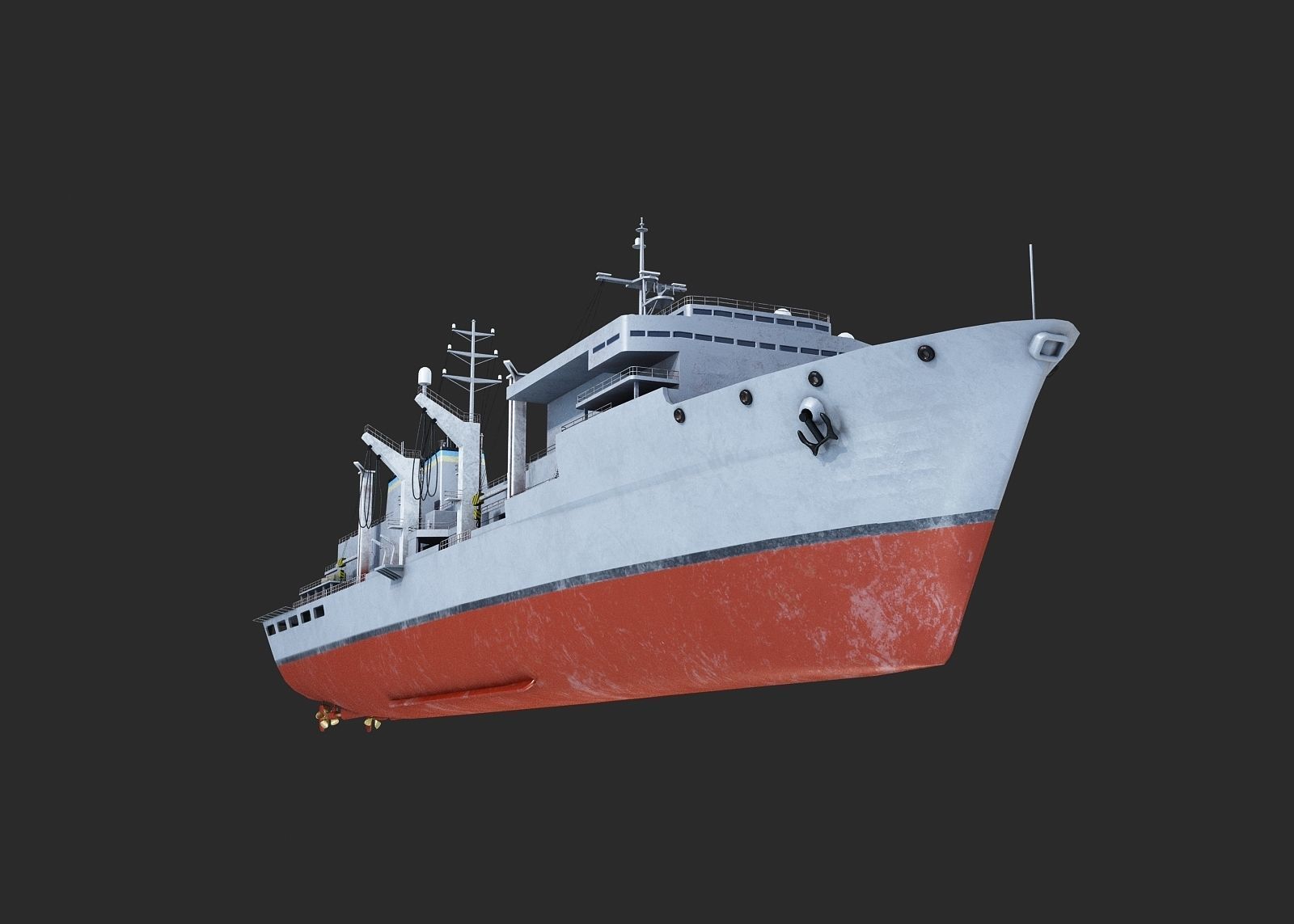 US Navy Supply-class fast combat support USS Low-poly 3D model_17
