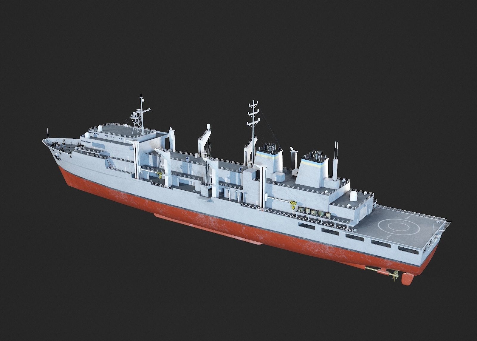 US Navy Supply-class fast combat support USS Low-poly 3D model_8