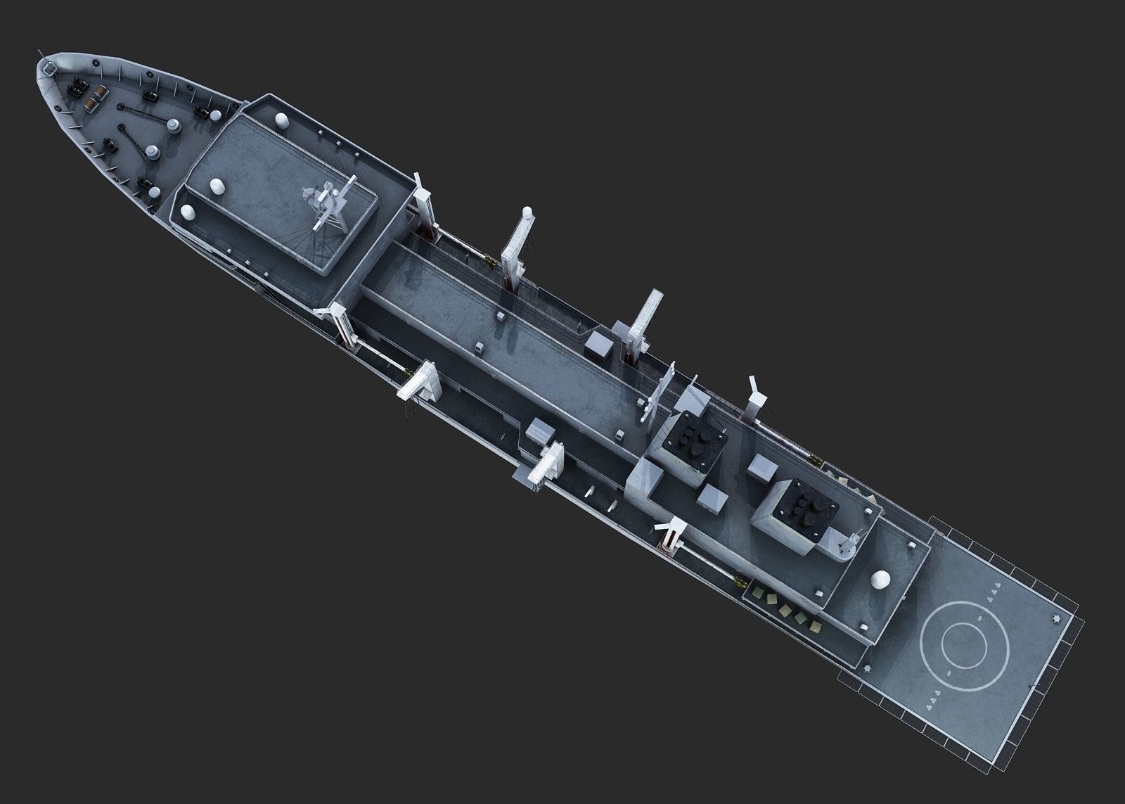 US Navy Supply-class fast combat support USS Low-poly 3D model_18