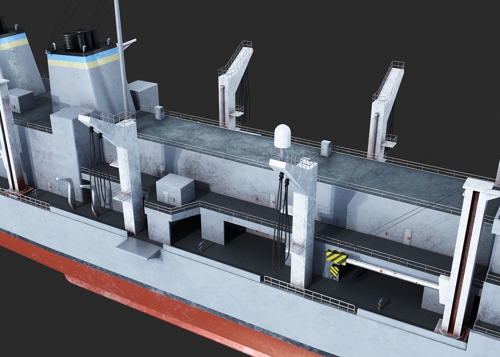 US Navy Supply-class fast combat support USS Low-poly 3D model_15