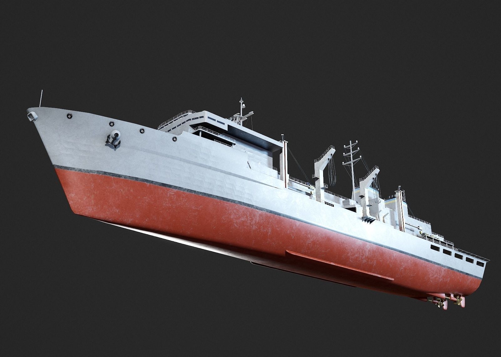US Navy Supply-class fast combat support USS Low-poly 3D model_9