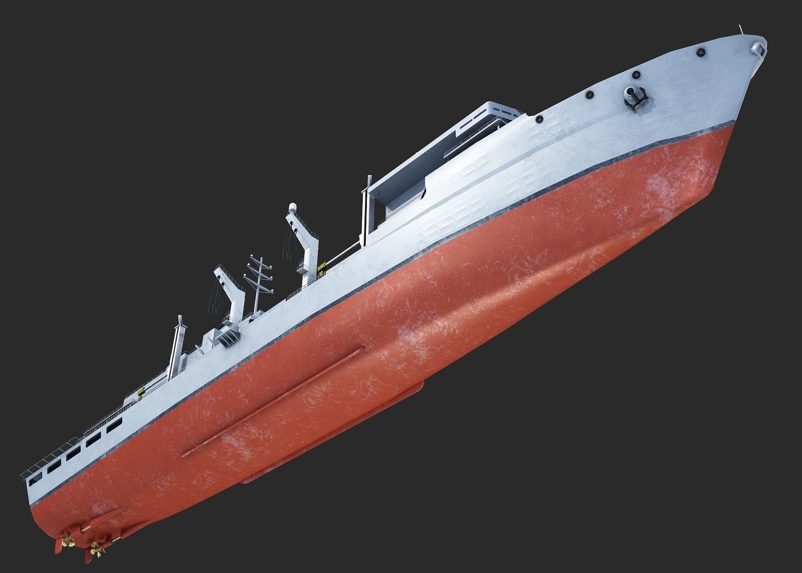 US Navy Supply-class fast combat support USS Low-poly 3D model_16