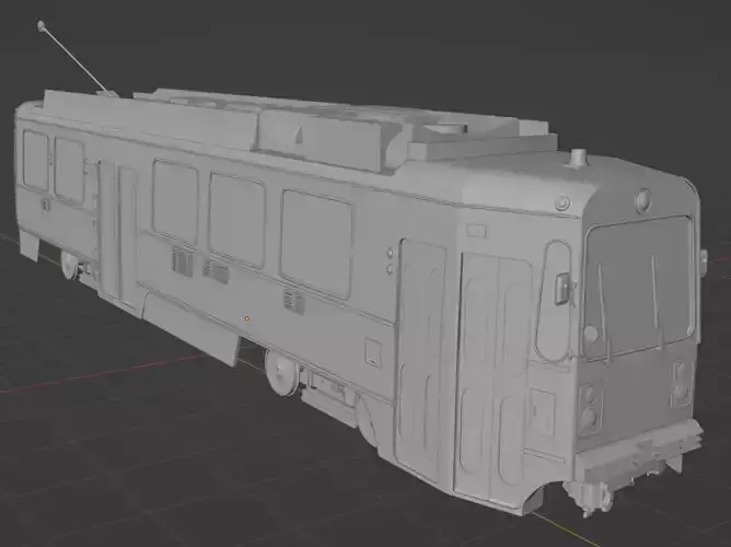 Septa Trolley    High Detail Low-poly 3D model