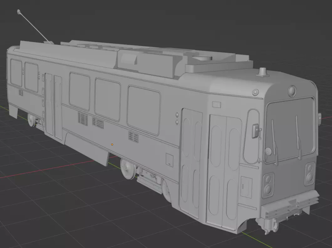 Septa Trolley    High Detail Low-poly 3D model_0